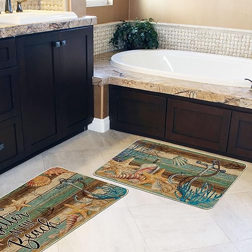 Miniatura 7 de Hexagram Juego de 2 tapetes de cocina de otoño, alfombras y tapetes de cocina de otoño, tapetes a cuadros de búfalo para decoración de piso,