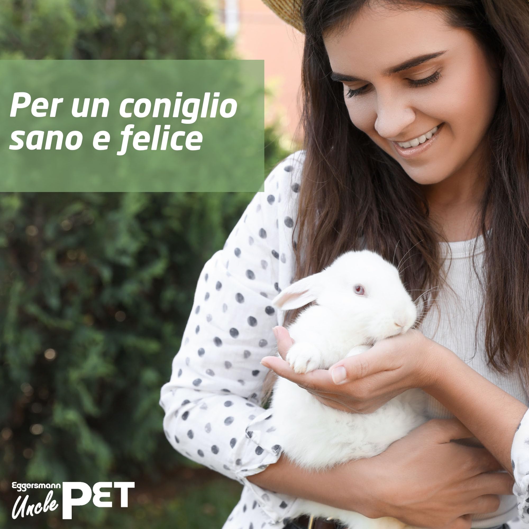 Eggersmann Uncle Pet - Muesli Premium per Conigli Con Erbe e Carote - Cibo 2,5 kg in Secchio - Accessori per Conigli