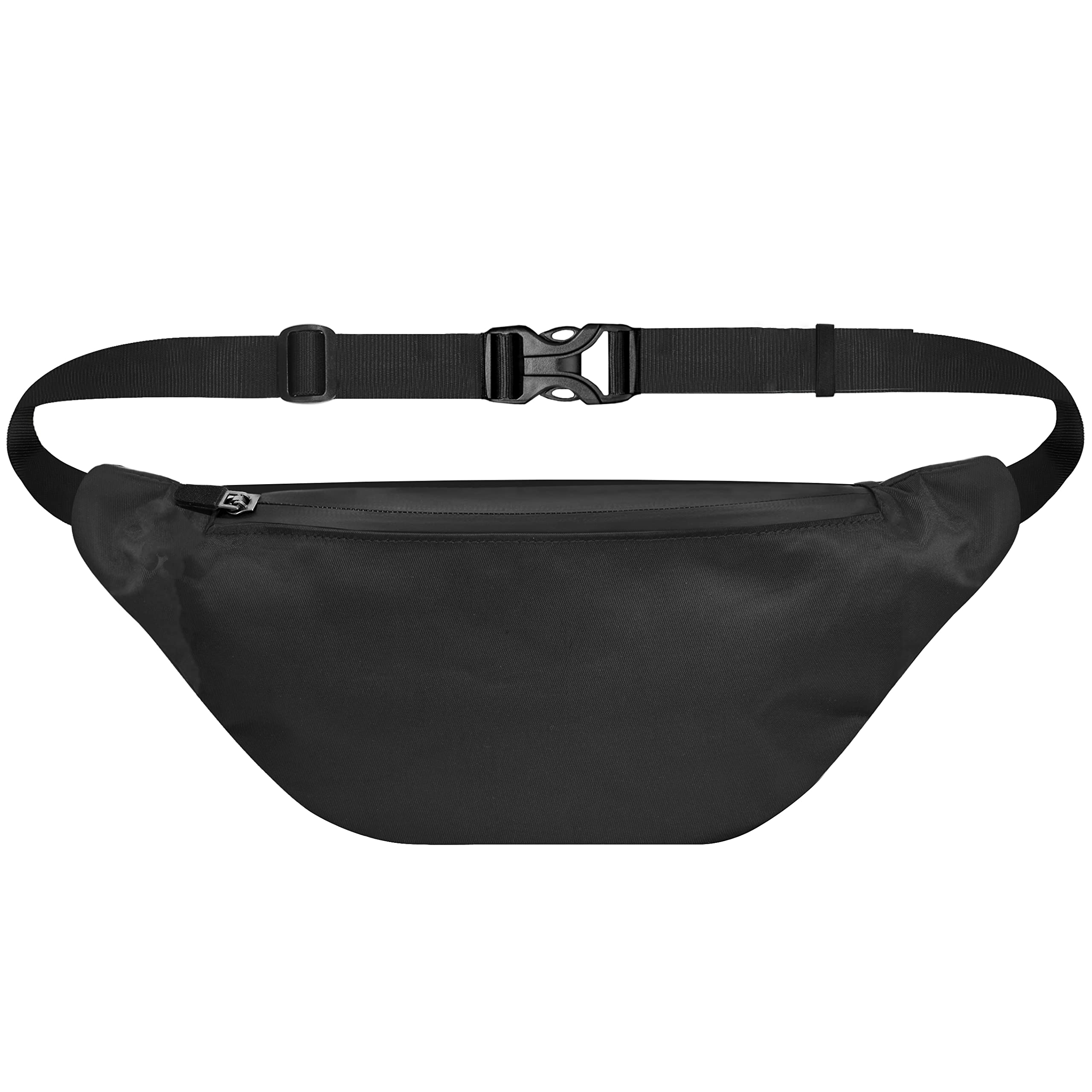 Waist Pack Travel Handy Hiking Zip Pouch Document Money Phone Belt Sport Bag Bum Bag for Men and Women Nylon (Jet Black)-image-28