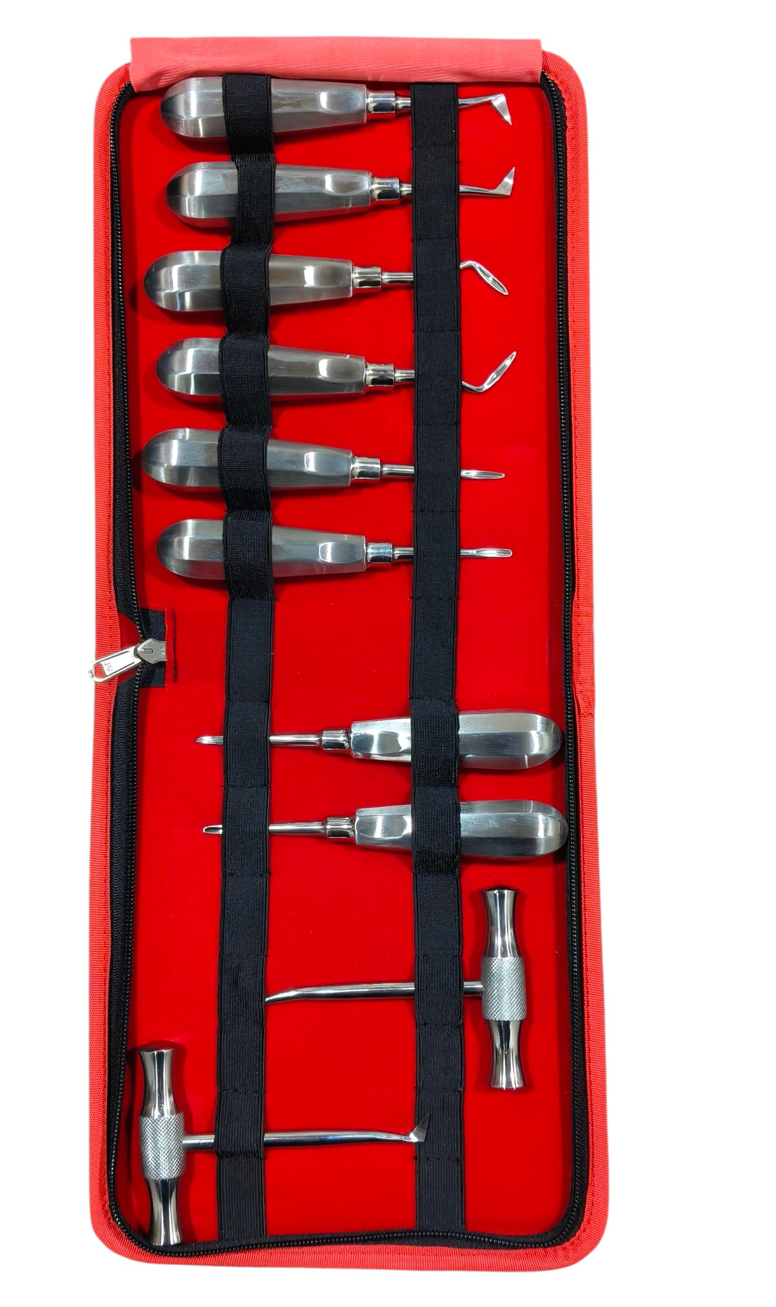 Root Elevators Set of 10 | Precision Dental Instruments for Tooth Extraction | Durable & Ergonomic Design for Optimal Control