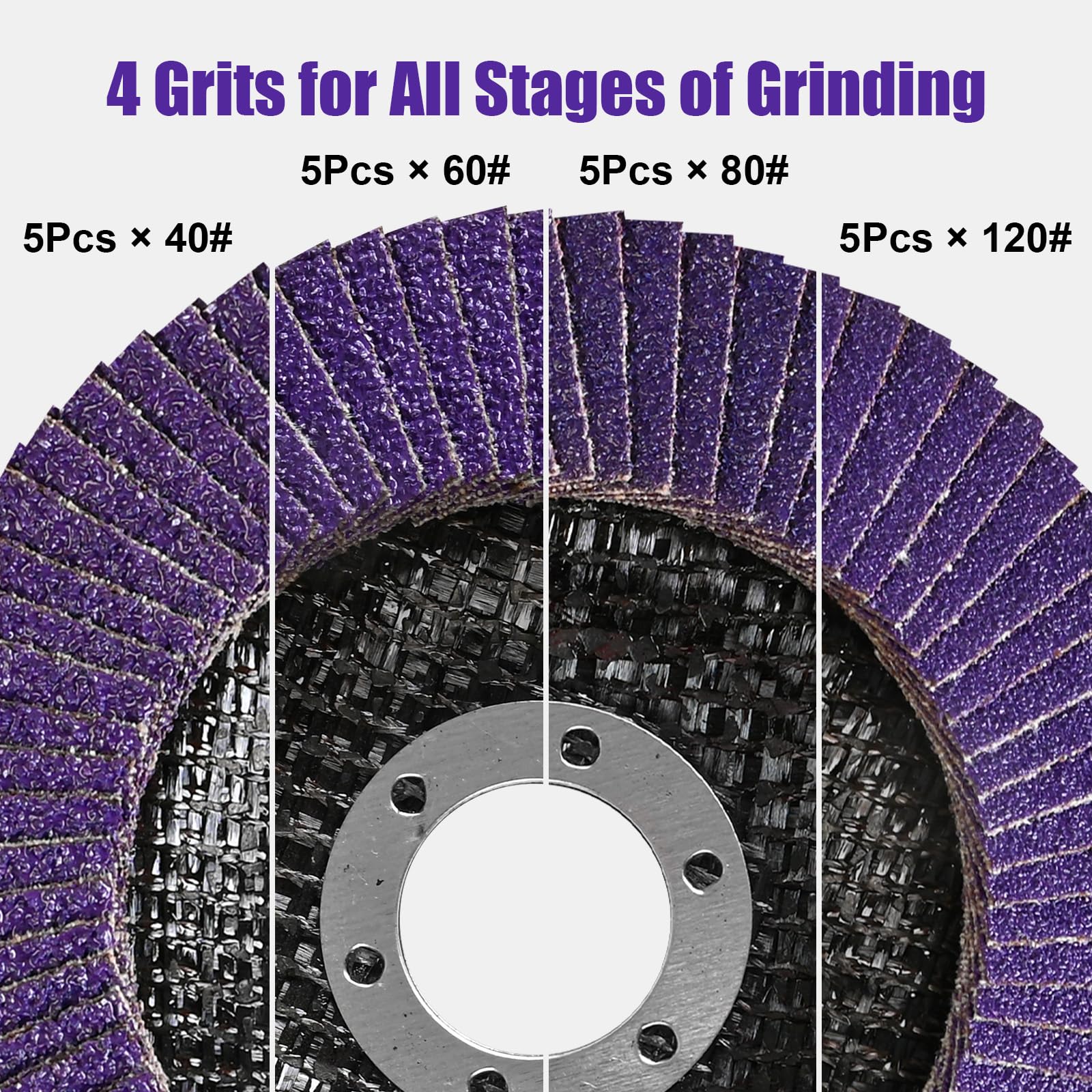 Purple Ceramic Flap Discs - Angle Grinder Abrasives -4