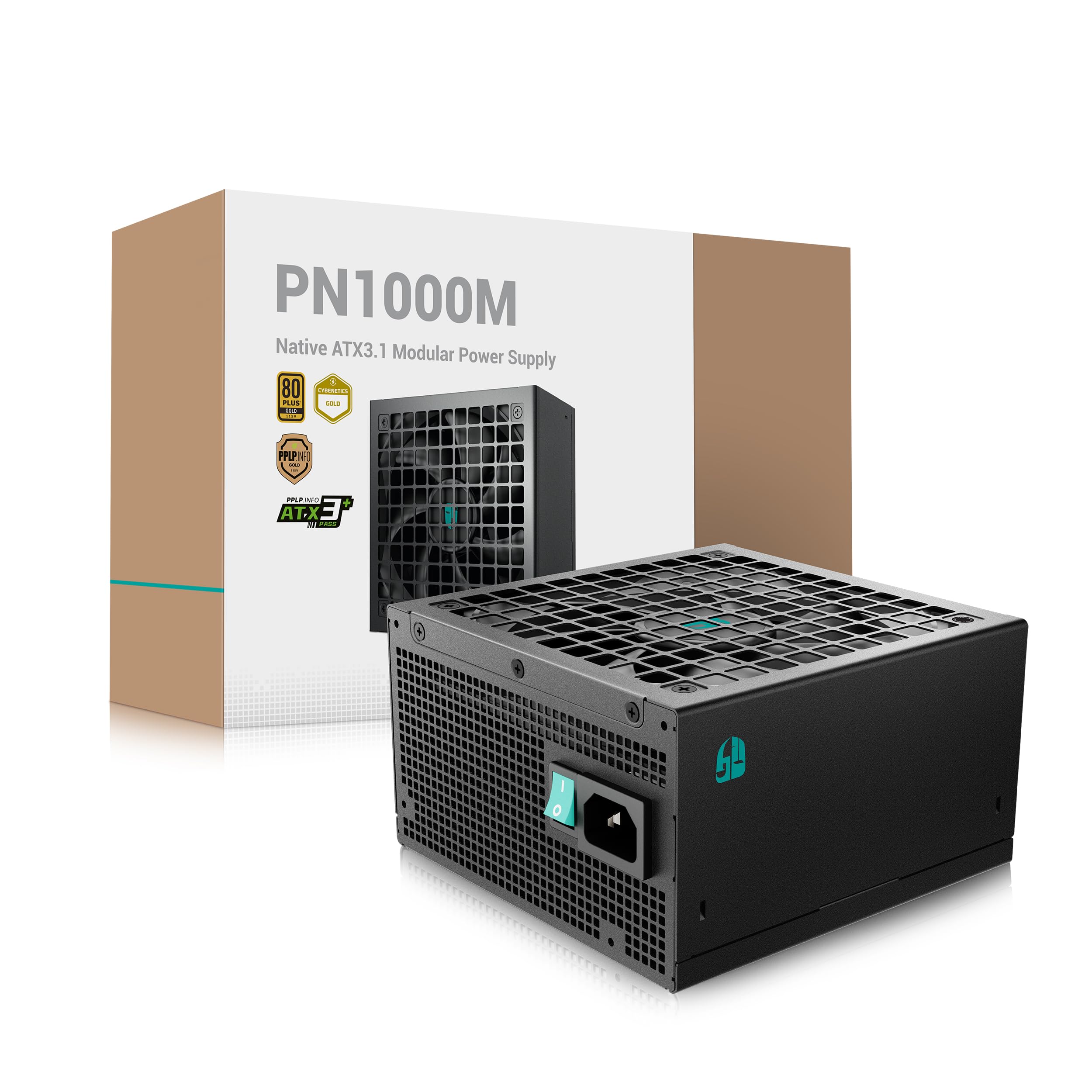 PN1000M Fully Modular ATX 3.1 I 80 Plus Gold PSU I 1000 Watt Power Supply - Black