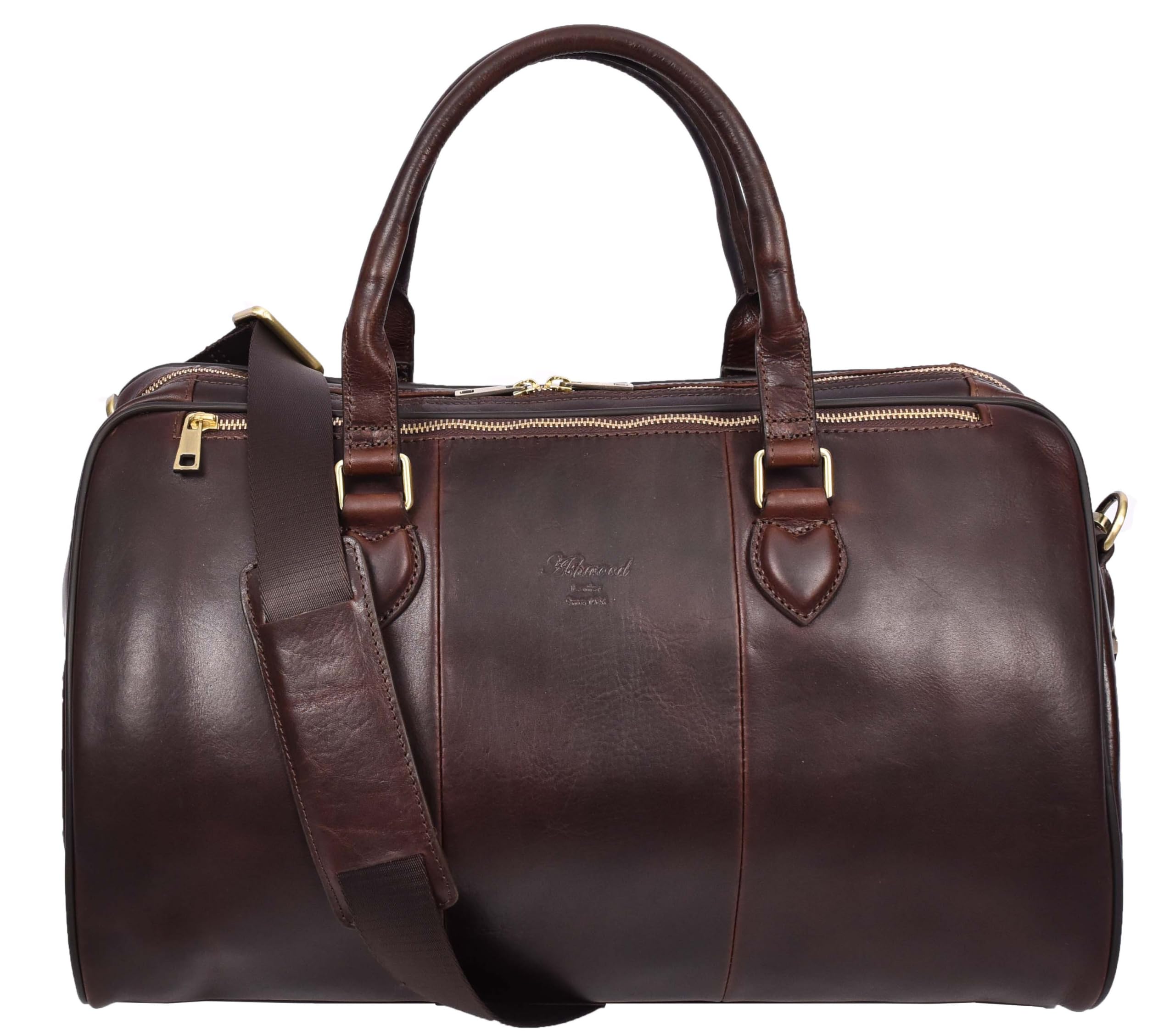 Bolsa de lona de cuero de primera calidad, tamaño A47, Brown, L, Bolsa de viaje