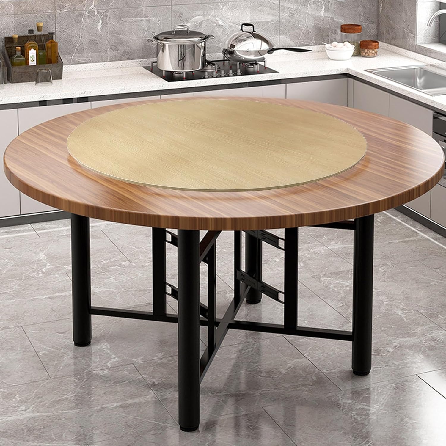 パイン材 アンティーク サイドテーブル 丸 超軽量❣️【PROVENCE