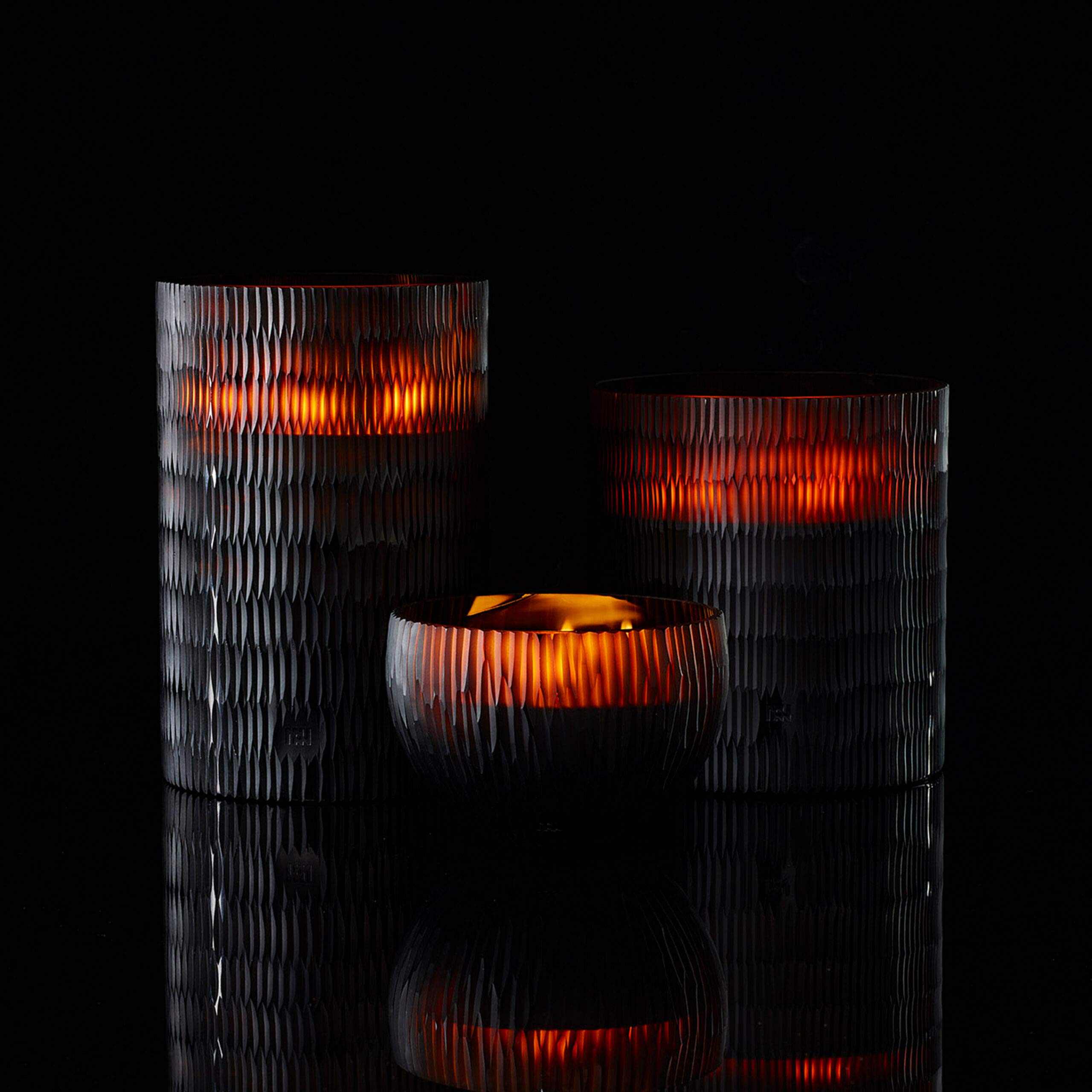 Onno Rhombus Duftkerze, Glas, braun, S