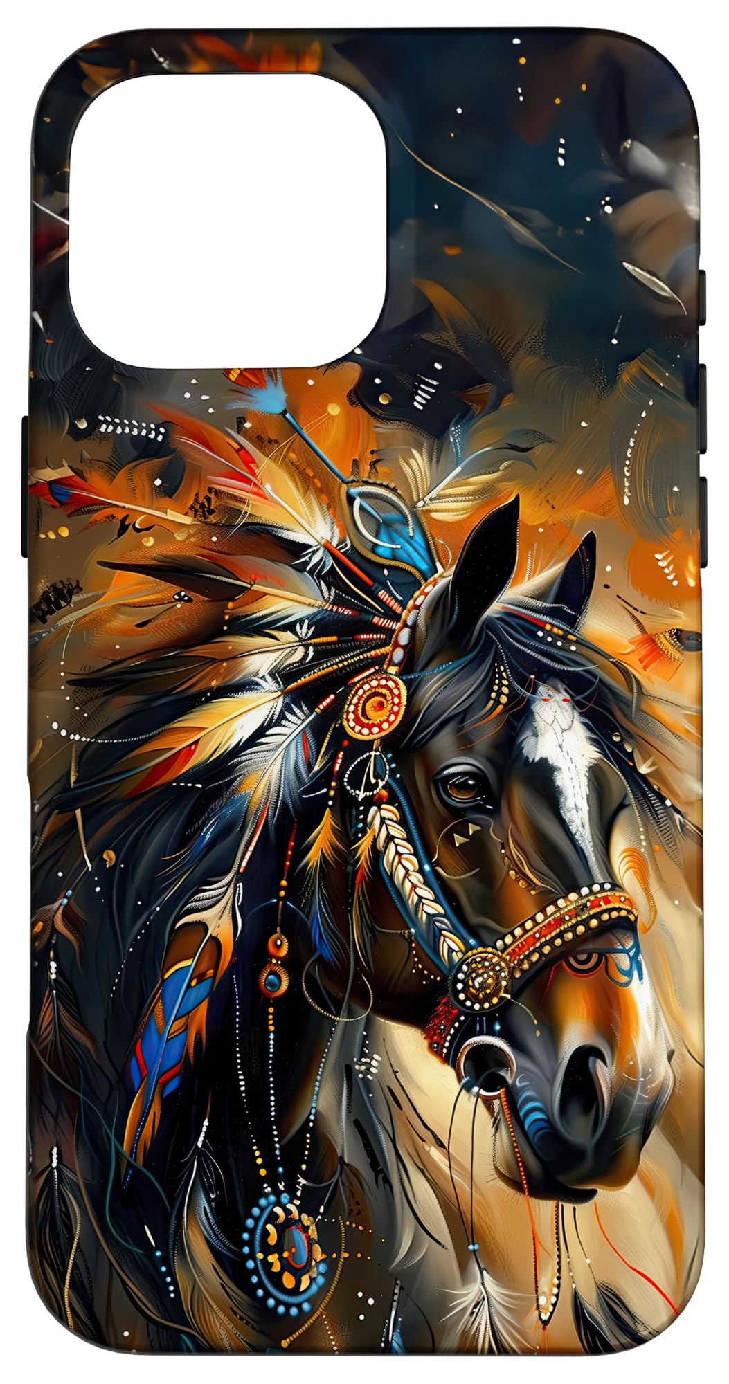 Mystical Native American, Spirit Horse Lovers Case for iPhone 16 Pro Max