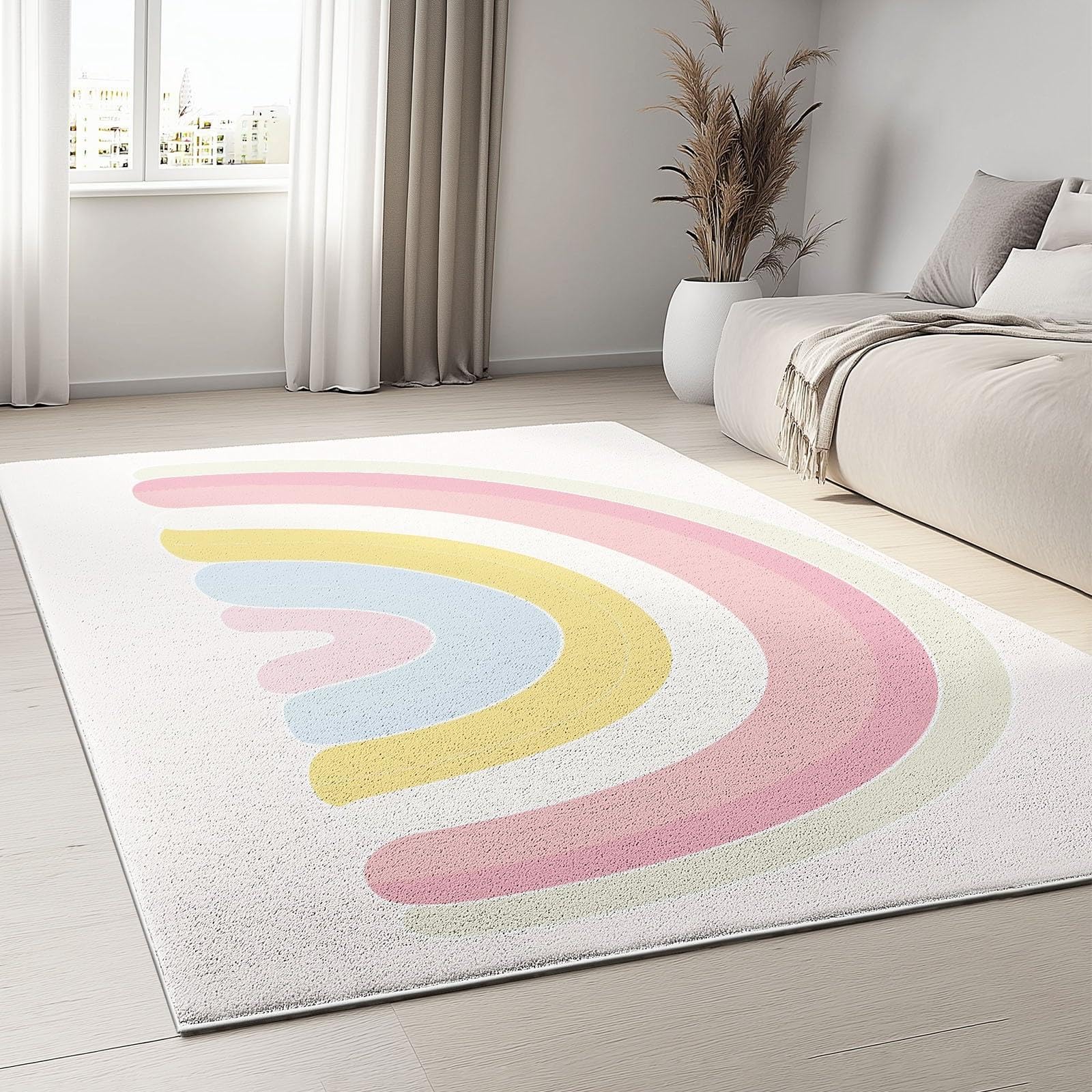 Tapis enfant 120x190 cm doux Iris pour habiller la chambre de fille et garçon