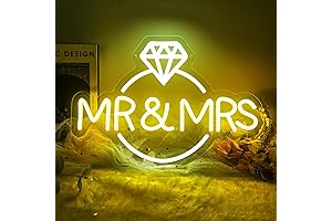 Mr & Mrs Neon Lights - 10 Dimmable USB Signs Wall Decor
