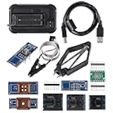 T48 TL866-3G Programmer Support 31000+ ICS for EPROM/MCU/SPI/Nor/NAND Flash/EMMC/IC Tester/ TL866CS TL866II Plus Replacement with 9 Adapter(T48 Programmer Host+ 9 Adapter)