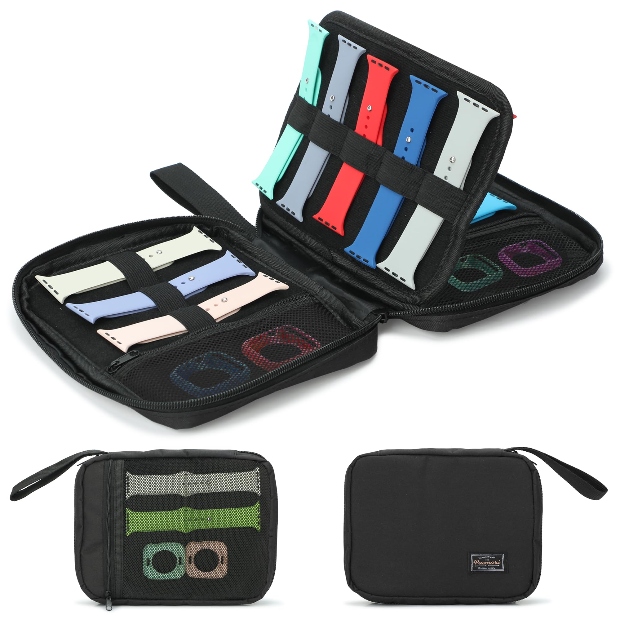 PACMAXI 16 Watch Bands Storage Carrying Case Compatible with Watches