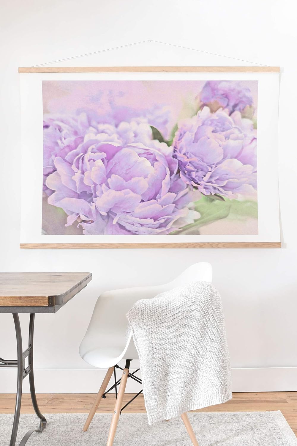 Deny Designs Lisa Argyropoulos Lavender Peonies Art Print & Hanger, 40x60, Purple