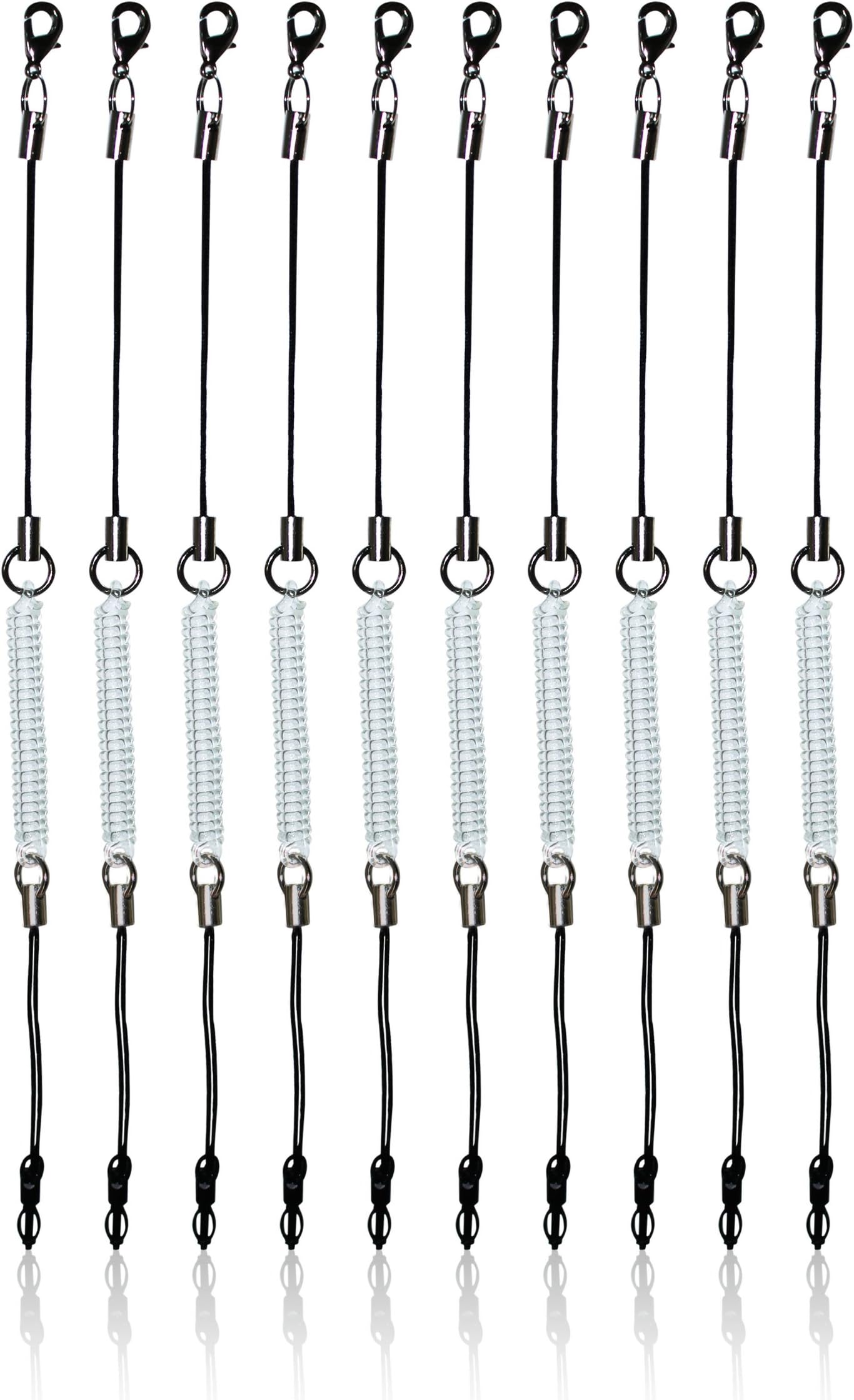 amPen Detachable Elastic Coil-Style Lanyard Replacement (10-Pack)