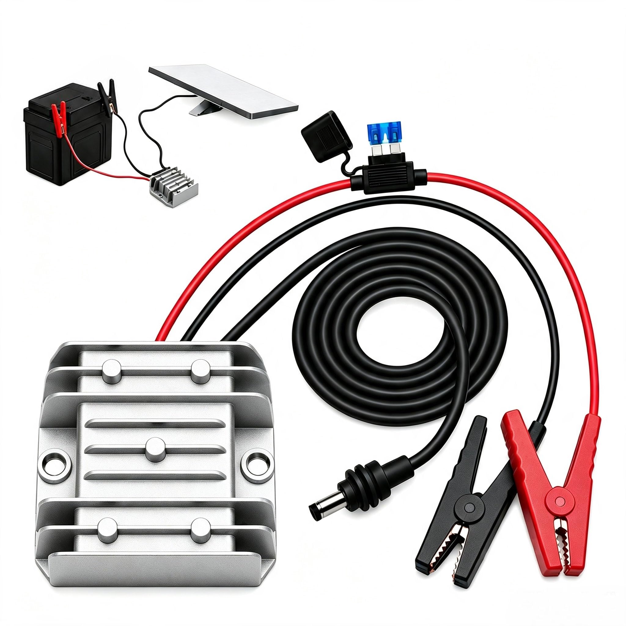 Starlink - Mini convertitore boost da 12 V con cavo di alimentazione CC, kit convertitore da 12 V/24 V a 30 V 3,5 A, spina DC maschio, adatto per Starlink Mini, camion e camper (1 m) con clip a