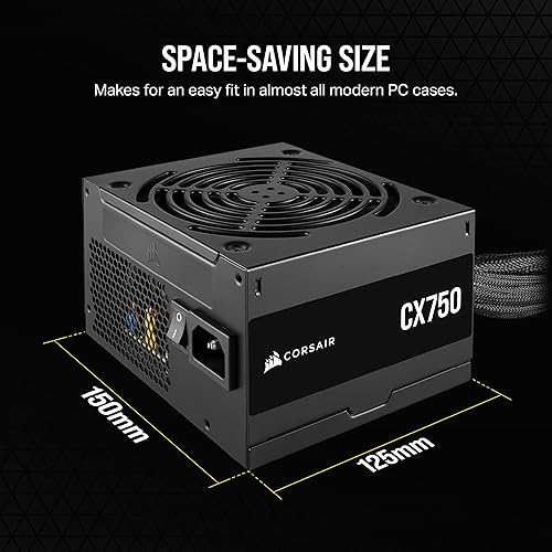 Miniatura 26 de CORSAIR CX650M 80 Plus Bronce Semi-Modular de Bajo Ruido ATX Fuente de alimentación de 650 vatios - NA - Negro