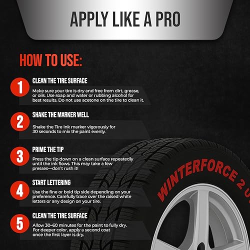 Miniatura 48 de Bolígrafo de pintura de neumáticos de color morado, bolígrafos de pintura permanente impermeables para letras de rueda de automóvil, seguro