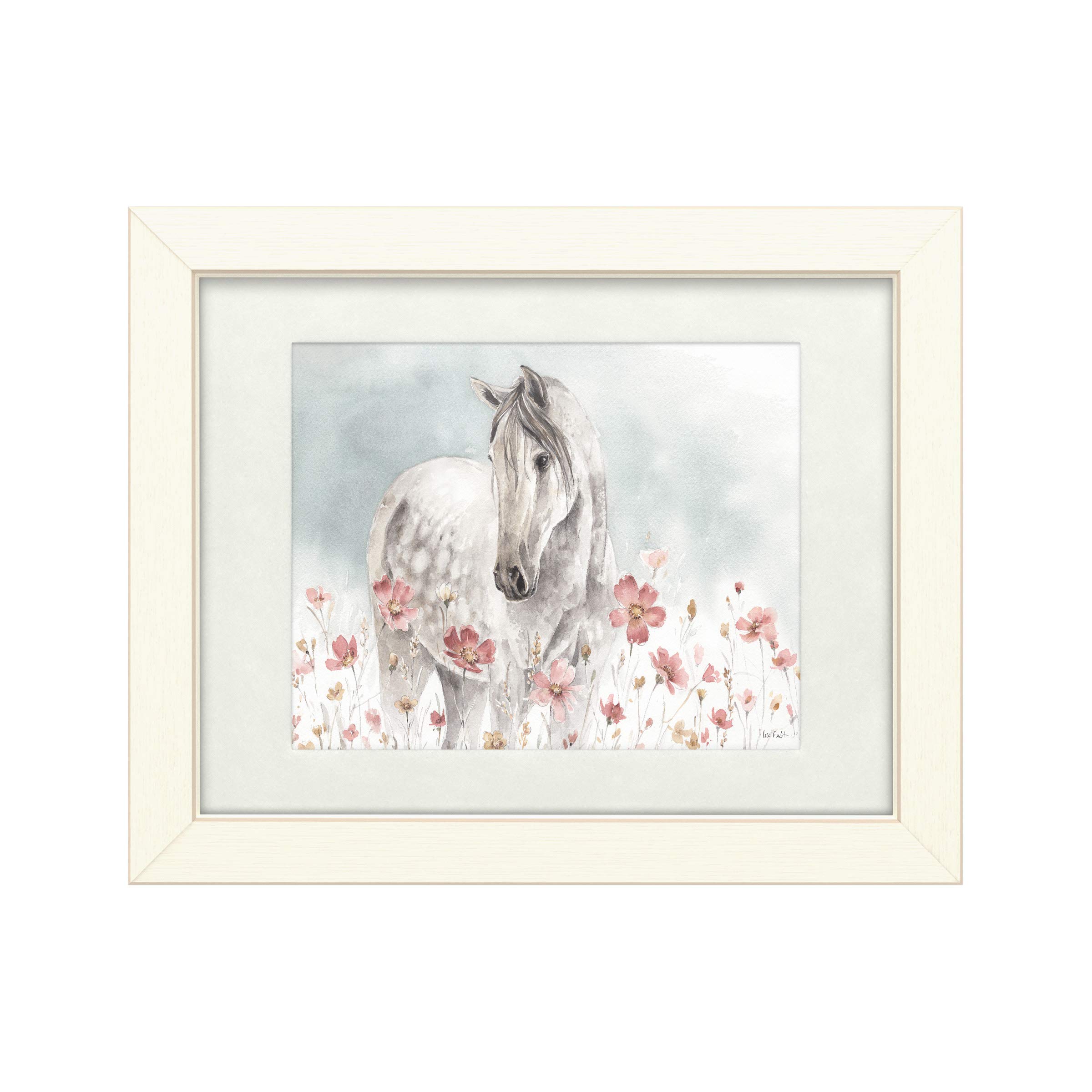 Trademark Fine Art Framed Wall Art - Lisa Audit Wild Horses I Wall Decor with Matted White Frame