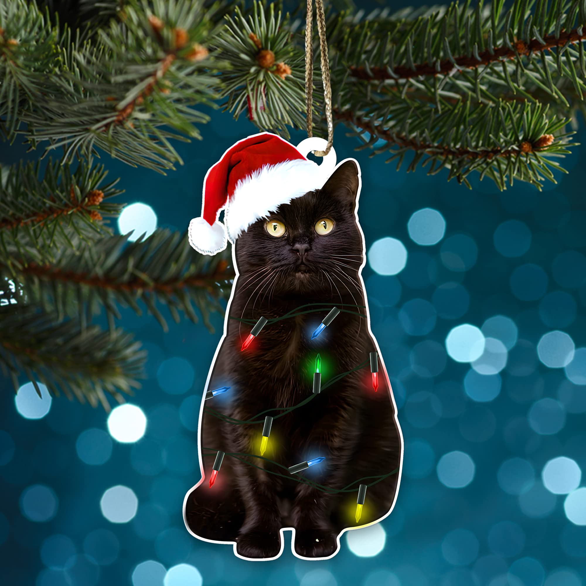Amazon.co.jp: Crazytops黒猫のクリスマスオーナメント - 黒猫