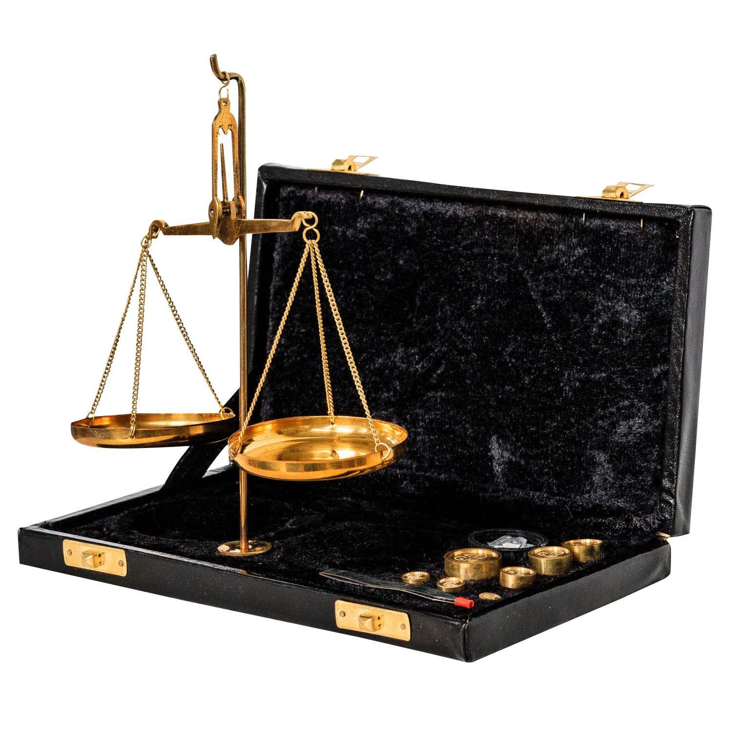 aubaho Fine Bilancia Oro in Astuccio Farmacia Stile Antico Decorazione 21cm