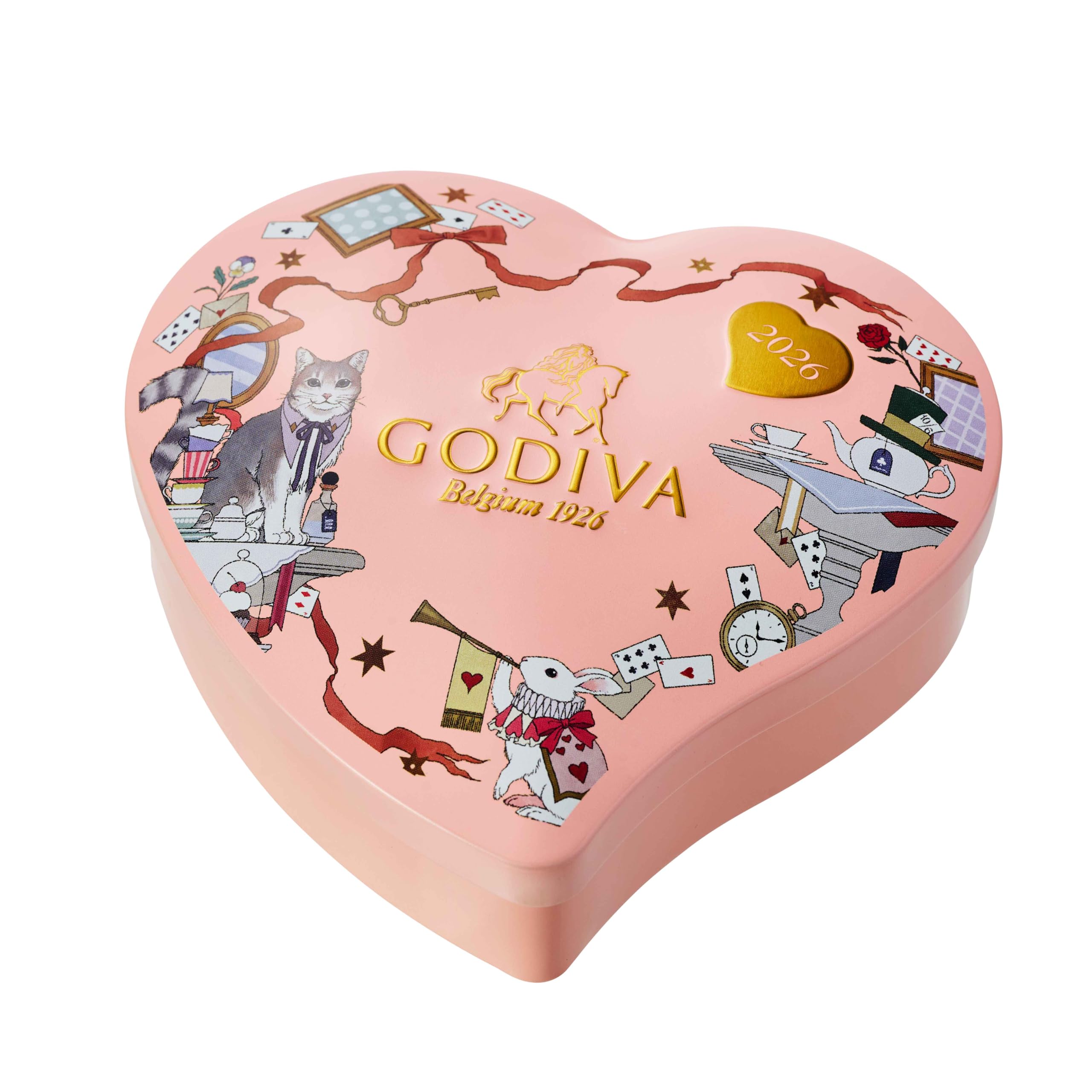 |ゴディバ dショッピング 大サイズ×2 ハート缶 ゴディバ　バレンタイン　チョコレート　Ｇキューブ GODIVA Gキューブ ゴディバ ド ブーケ 菓子