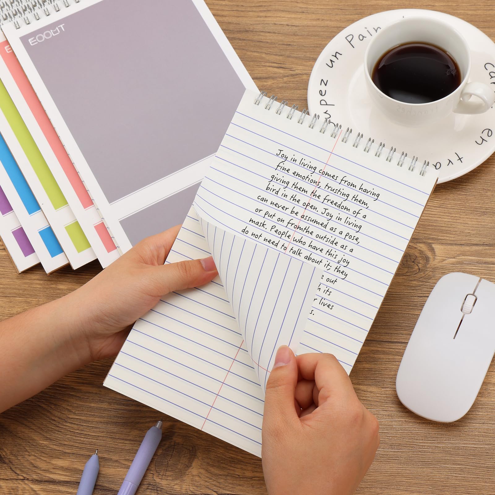 Snapklik.com : 10 Pack Top Spiral Steno Pads, 6 X 9in, 80 Sheets White ...
