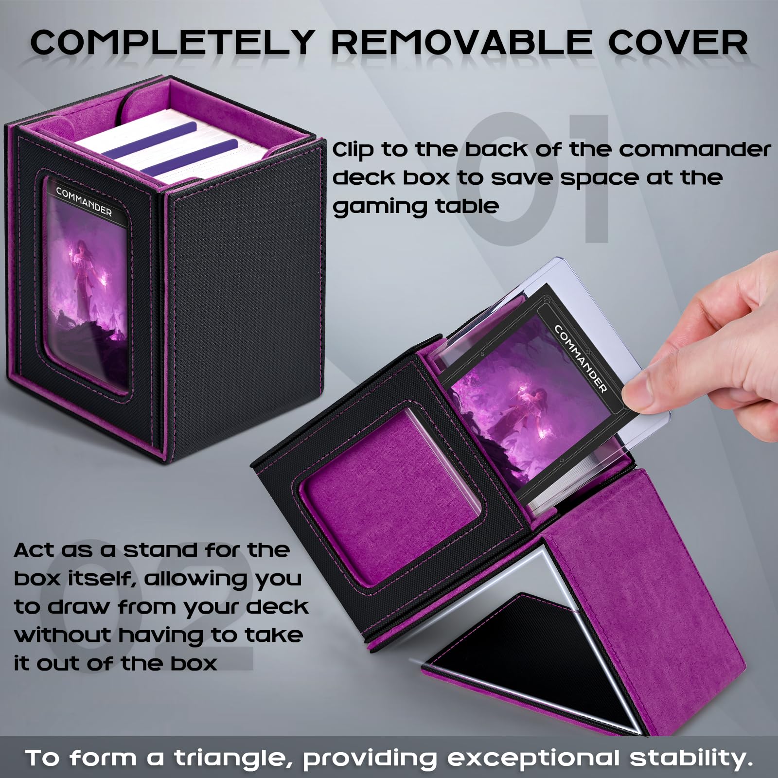 ZLCA MTG Deck Box with Commander Window Display - Image 4