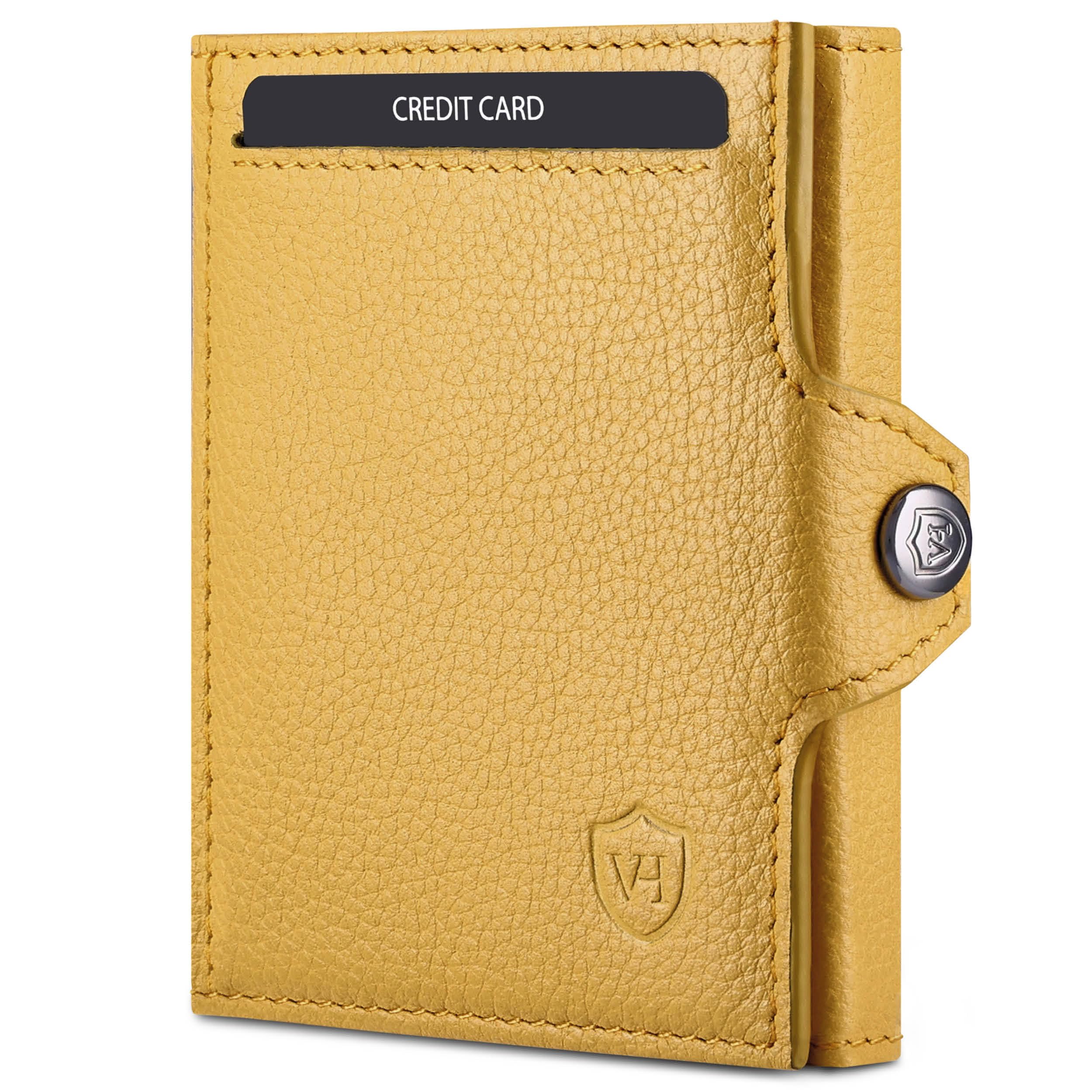 VON HEESEN Slim Wallet mit RFID-Schutz - Mini Geldbörse Herren & Damen klein - Kreditkartenetui Geldklammer Kartenetui - Geldbeutel Portmonee Portemonnaie klein