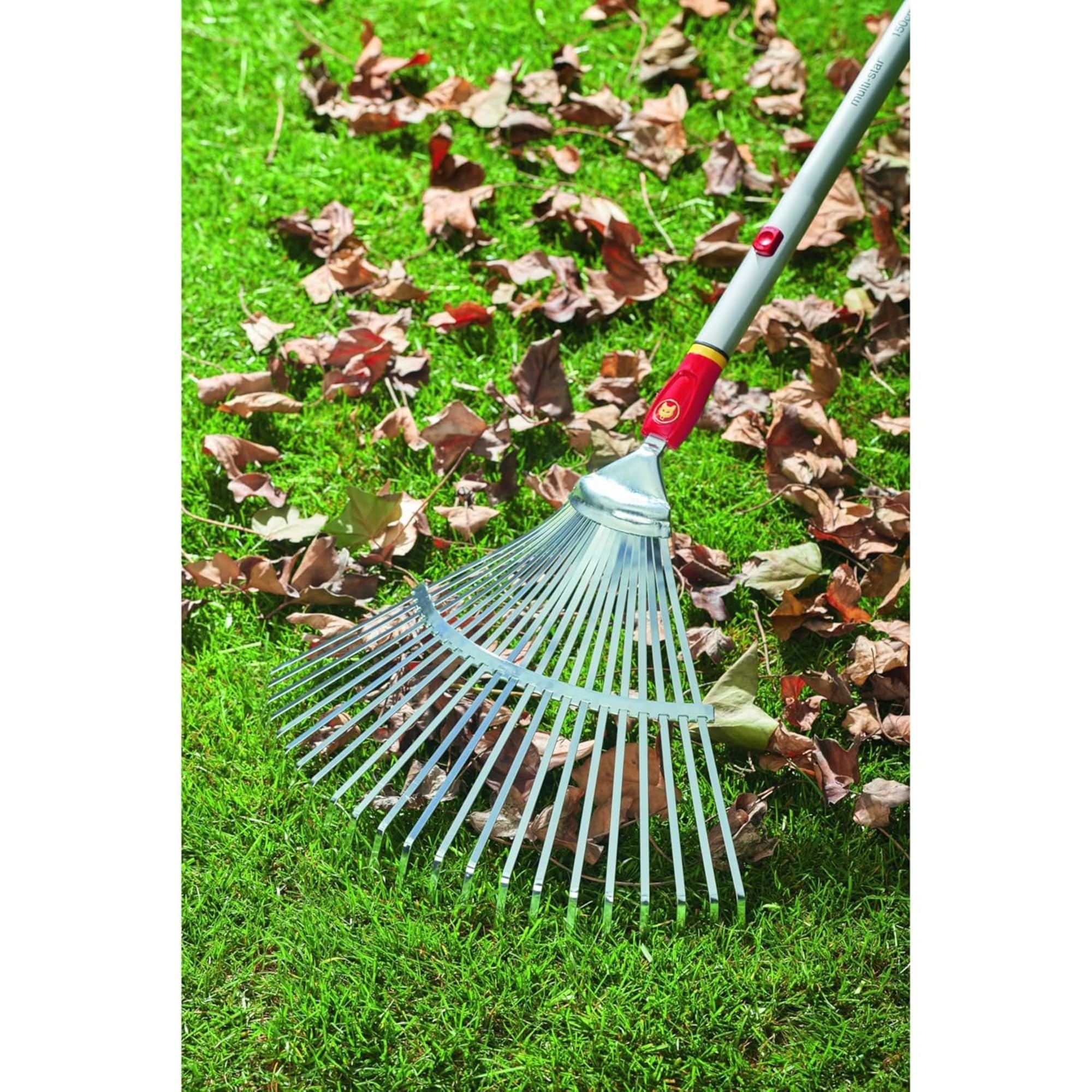 Wolf-Garten 71AAA032650 UE-M Scopa a Denti Piatti, Rosso/Argento, 15x52.3x59.2 cm