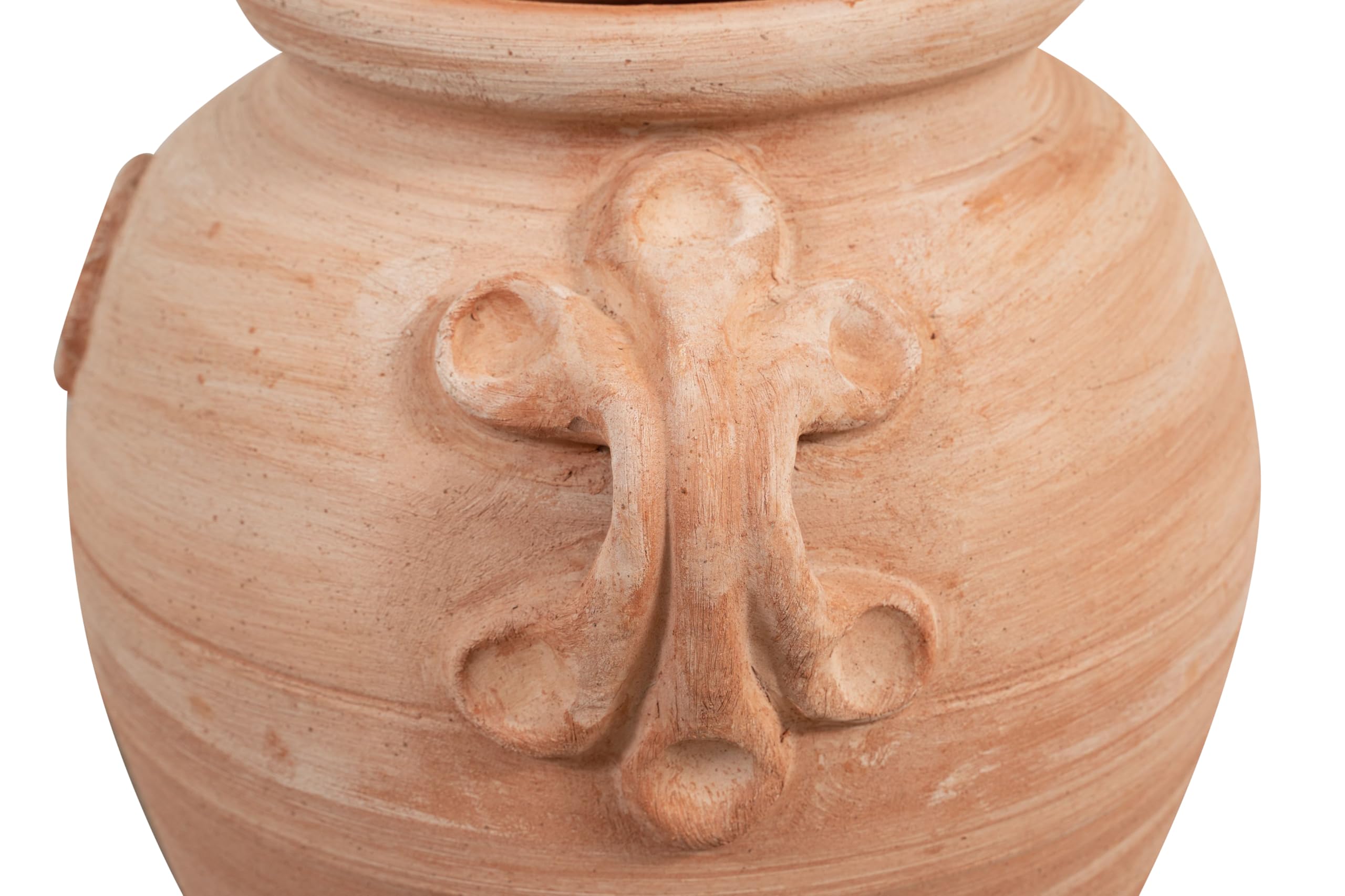 Biscottini Orcio in terracotta con manici 56x46x40 cm - Vasi per piante da esterno - Vaso in terracotta - Vaso alto da interno - Fioriere da esterno decorativa