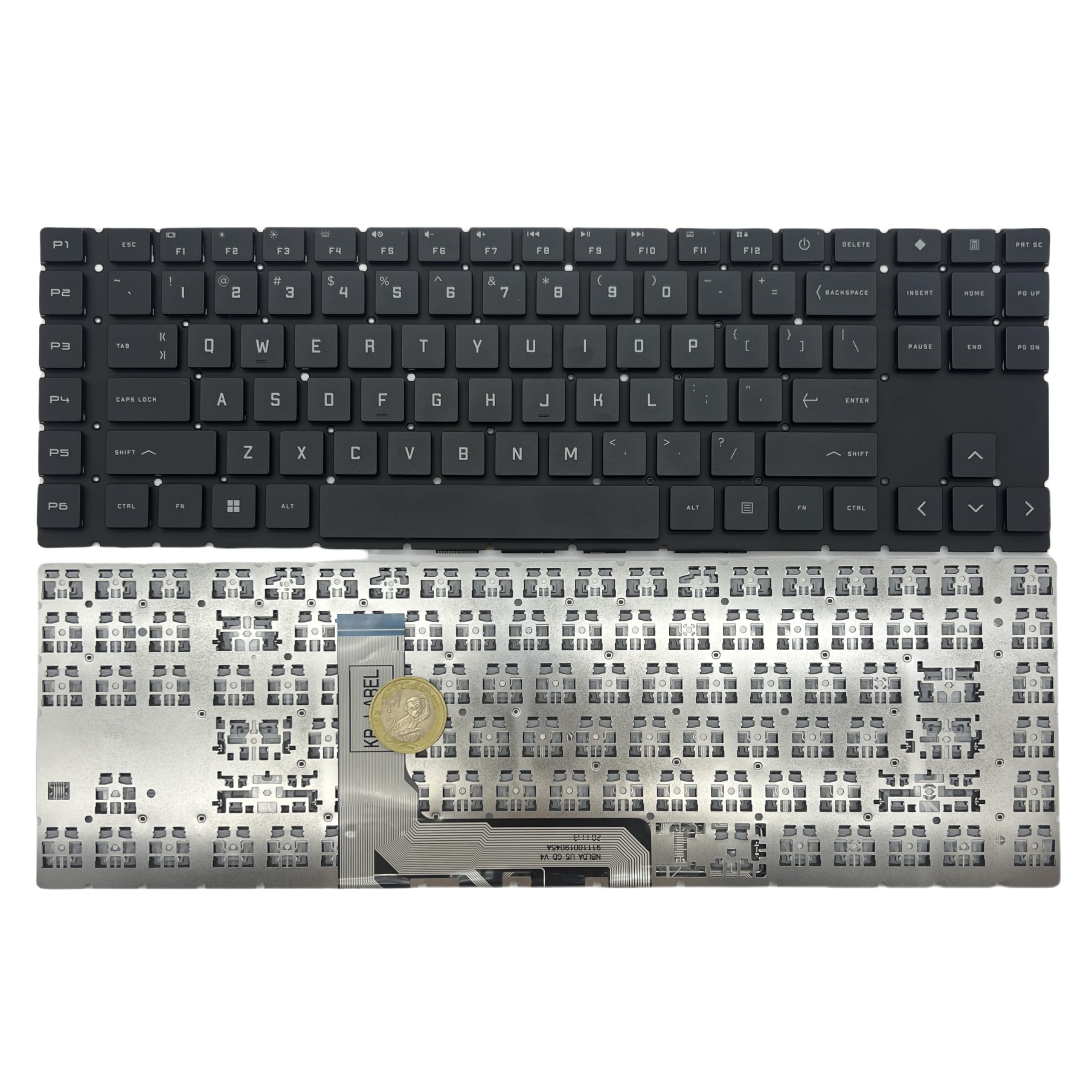 US Wymienna klawiatura do HP Omen 17-CK 17-CK0010NR 17-CK1065CL 17T-CK 17-CM bez podświetlenia - czarna