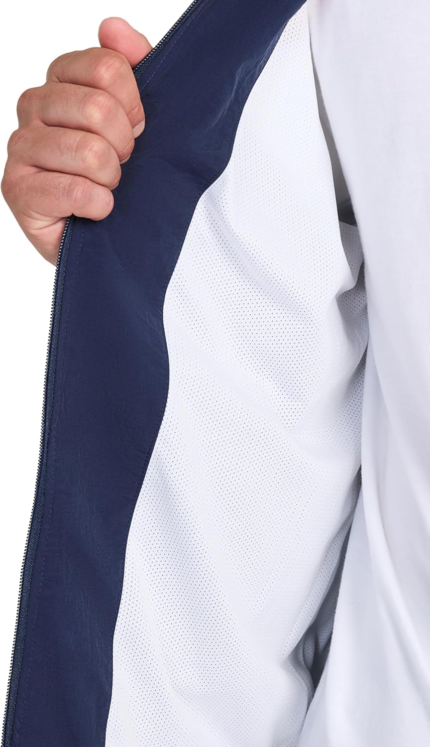 Reebok Men's Track Jacket, Standard Fit, Lightweight Nylon Fabric