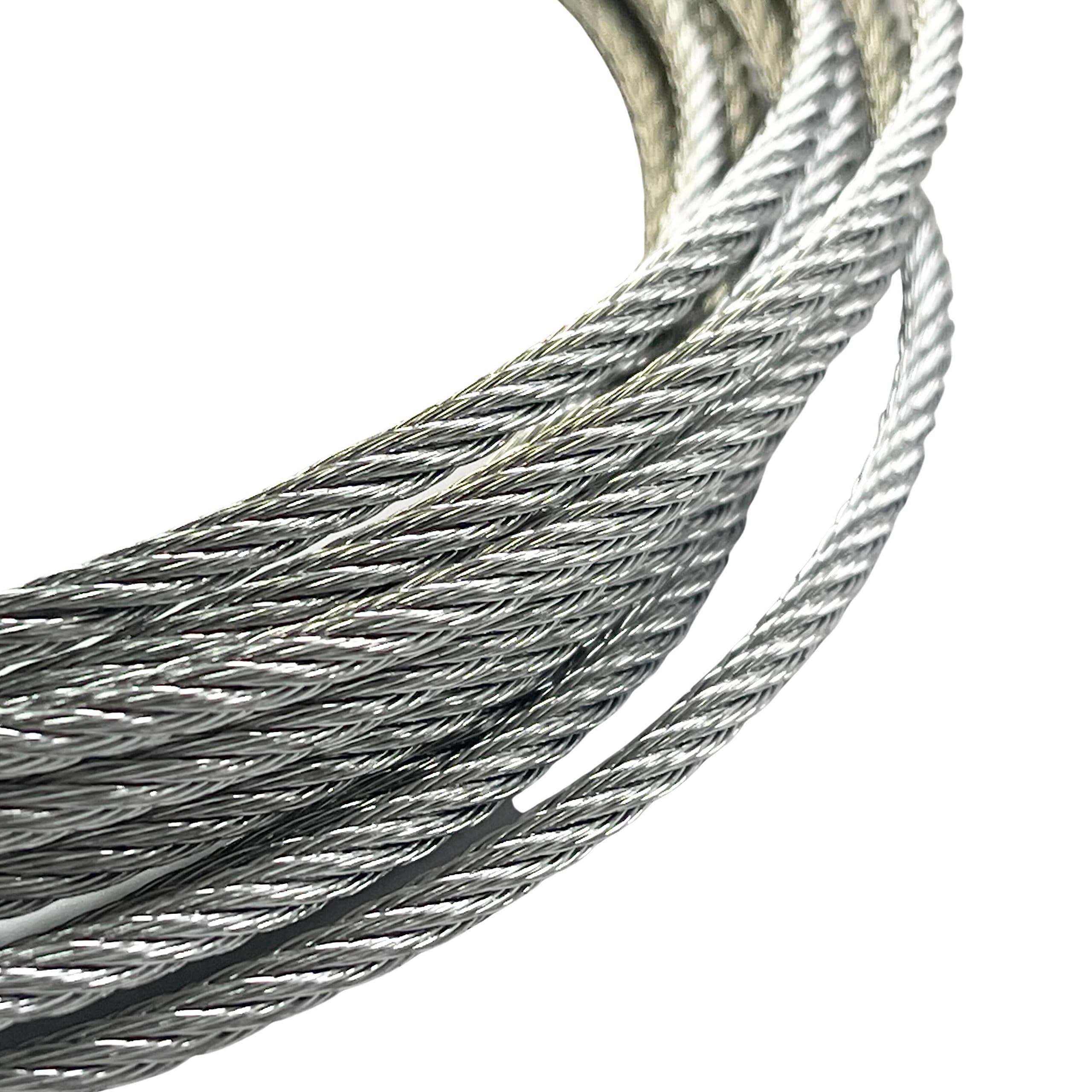 ALCAN Conjunto de cable de puerta de garaje premium para resorte de torsión de puerta de garaje de 7 pies de alto