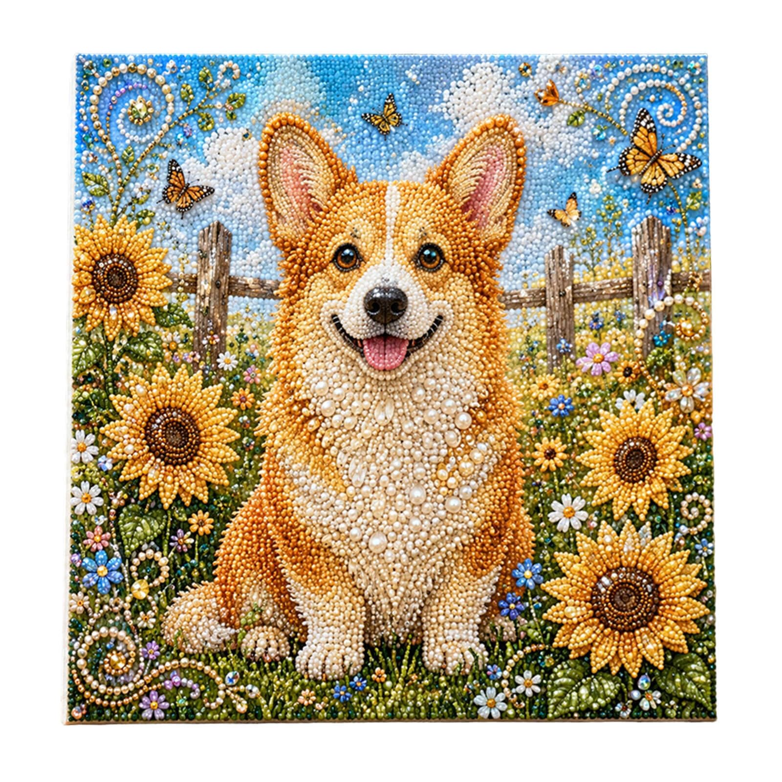 Animal Pearl Art Diy Craft Kit 5D Diamond Painting For Adults Beginner,Dachshund Diamond Art,Pearl Diamond Art Kits for Adults,Handmade Pearl Beads Diamond Dots Painting Gem Horse Wall Decoration (#9) — image 1