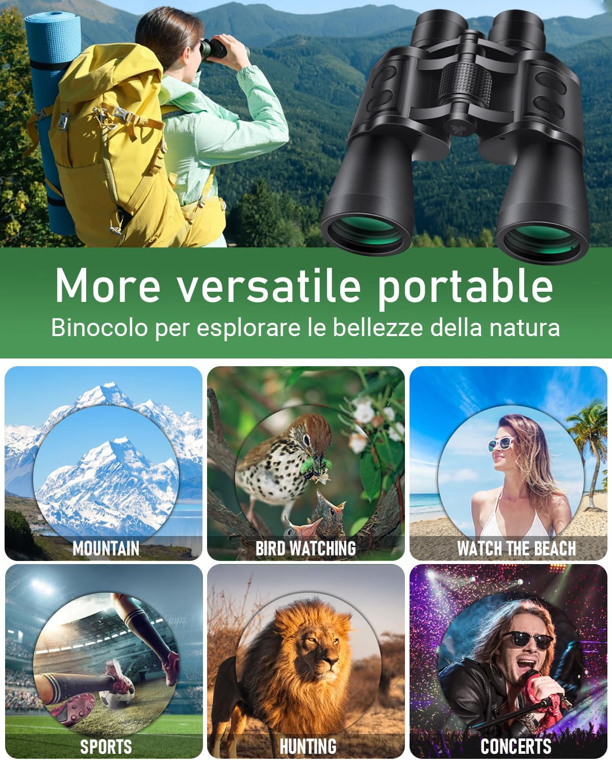 High Powered Binoculars 20x50 - See Further! -7