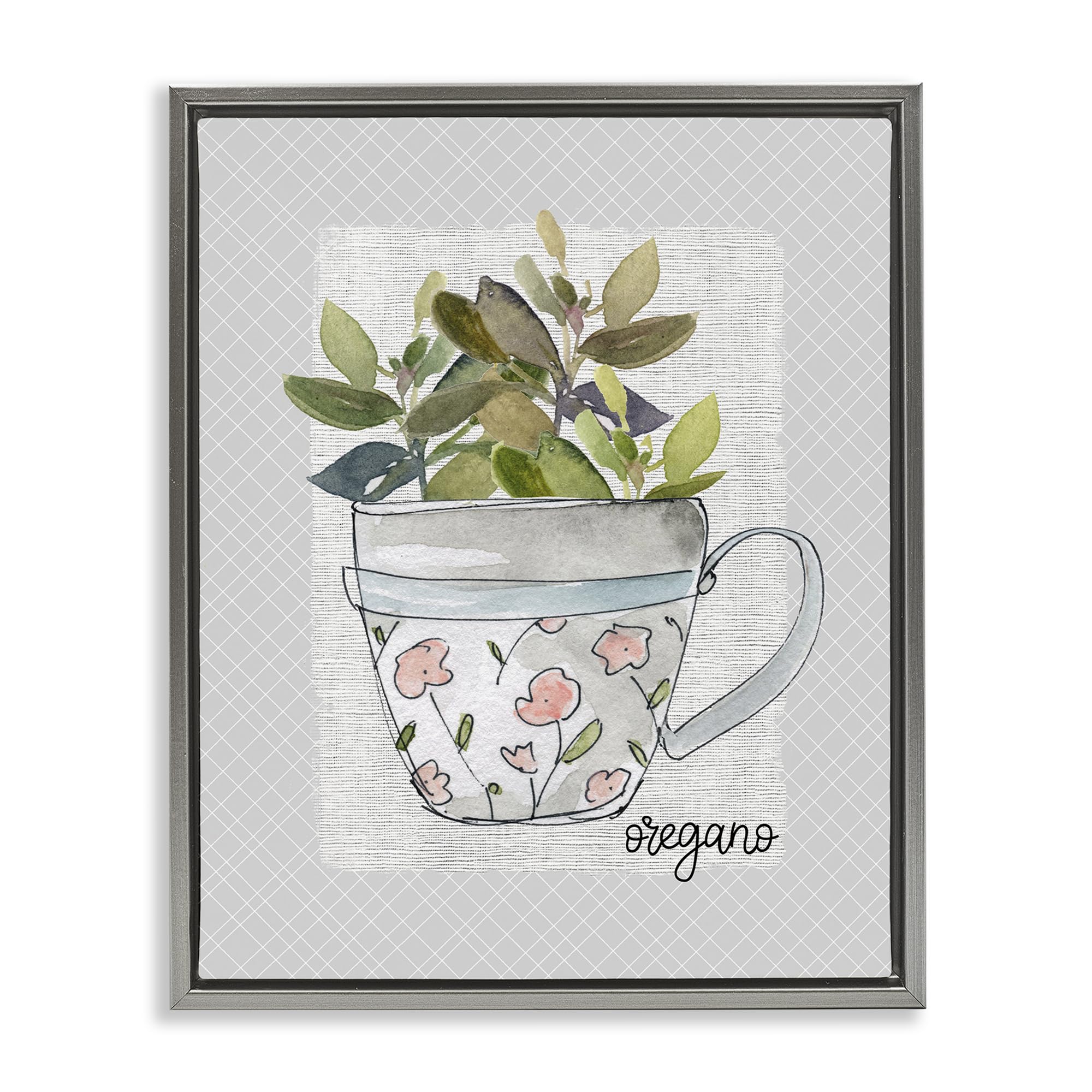 'Oregano Herb Mug'| Floating Frame Canvas Art