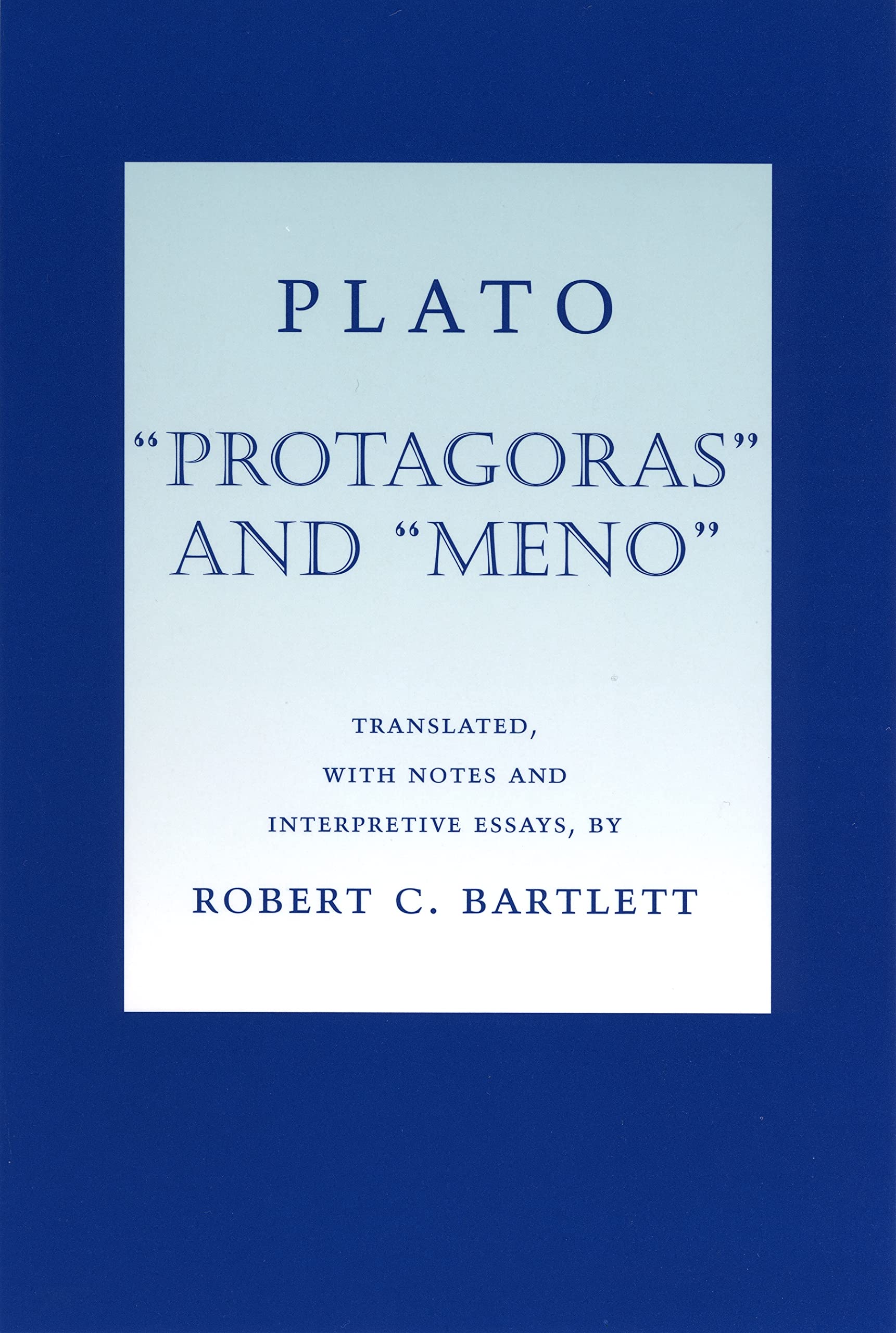 "Protagoras" and "Meno" (Agora Editions)