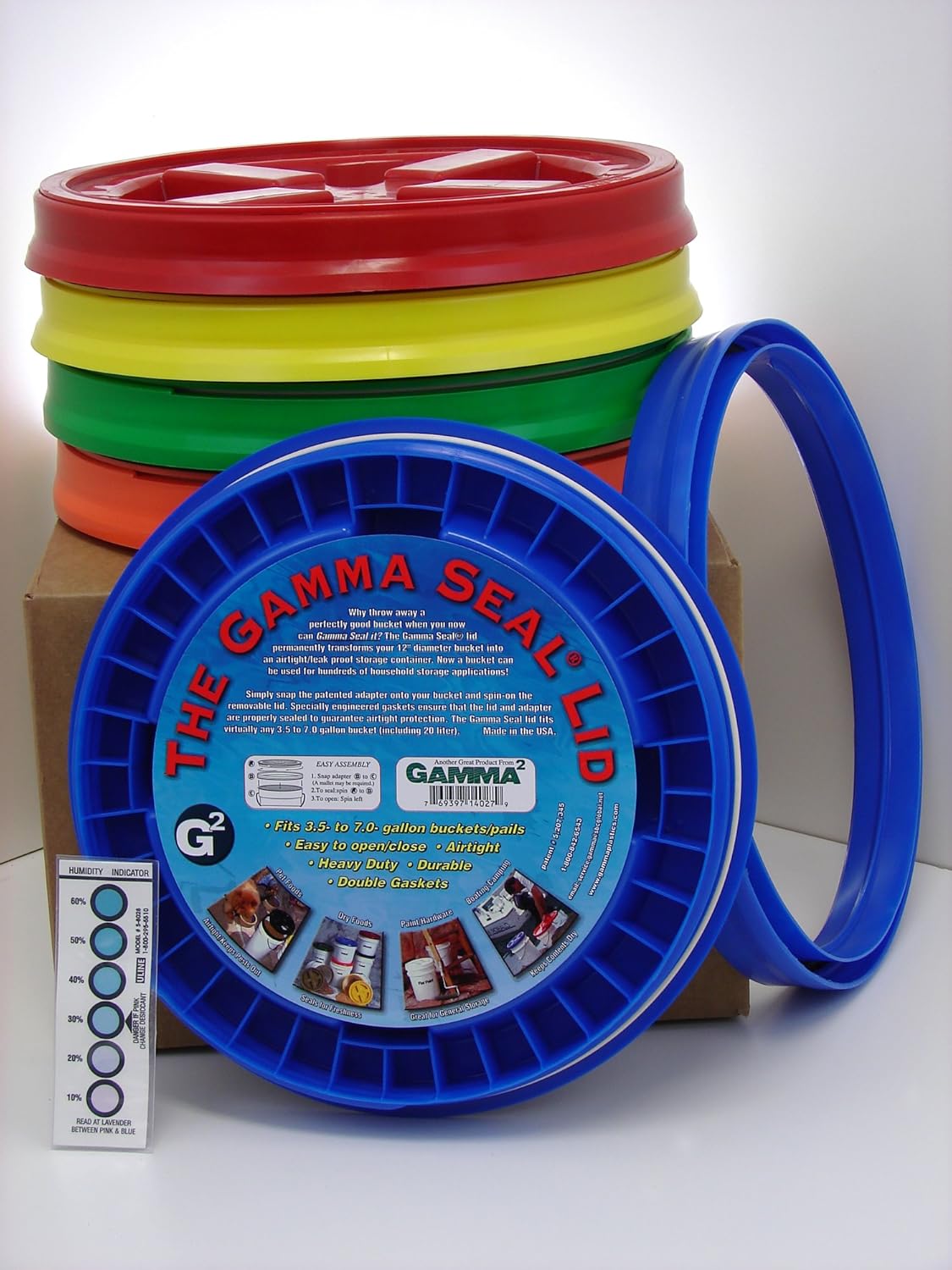 Gamma Seal Lid, Assorted Colors, New! Boxed! 5 Gallon