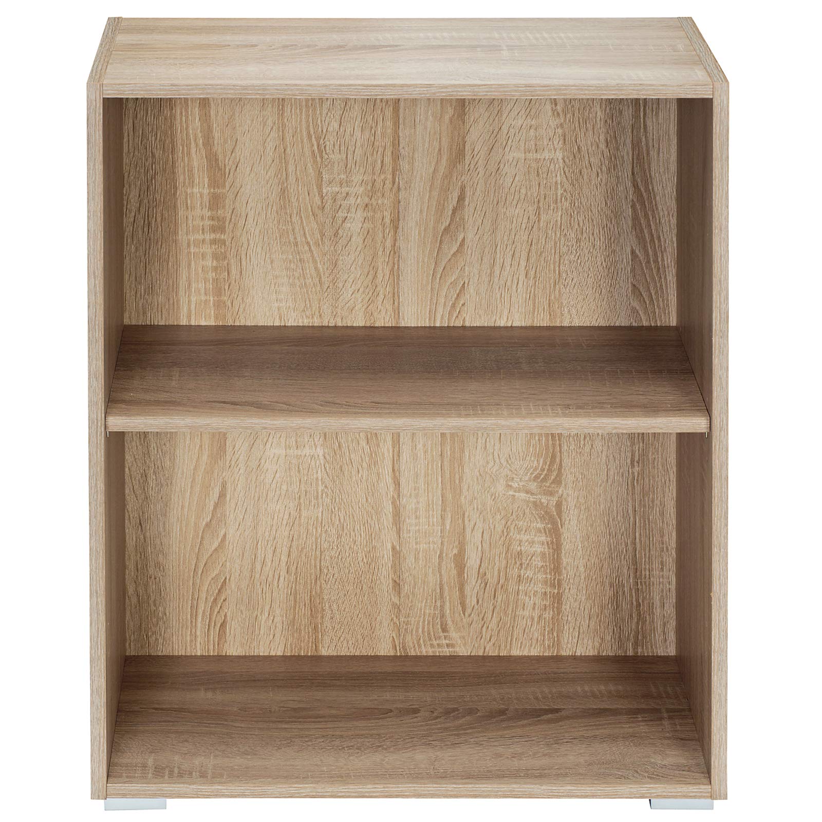 Casaria® Kommode mit 2 Türen 77x60x30 cm Holz Modern höhenverstellbarer Einlegeboden Schlafzimmer Büro Flur Mehrzweckschrank Aktenschrank Schrank Weiß