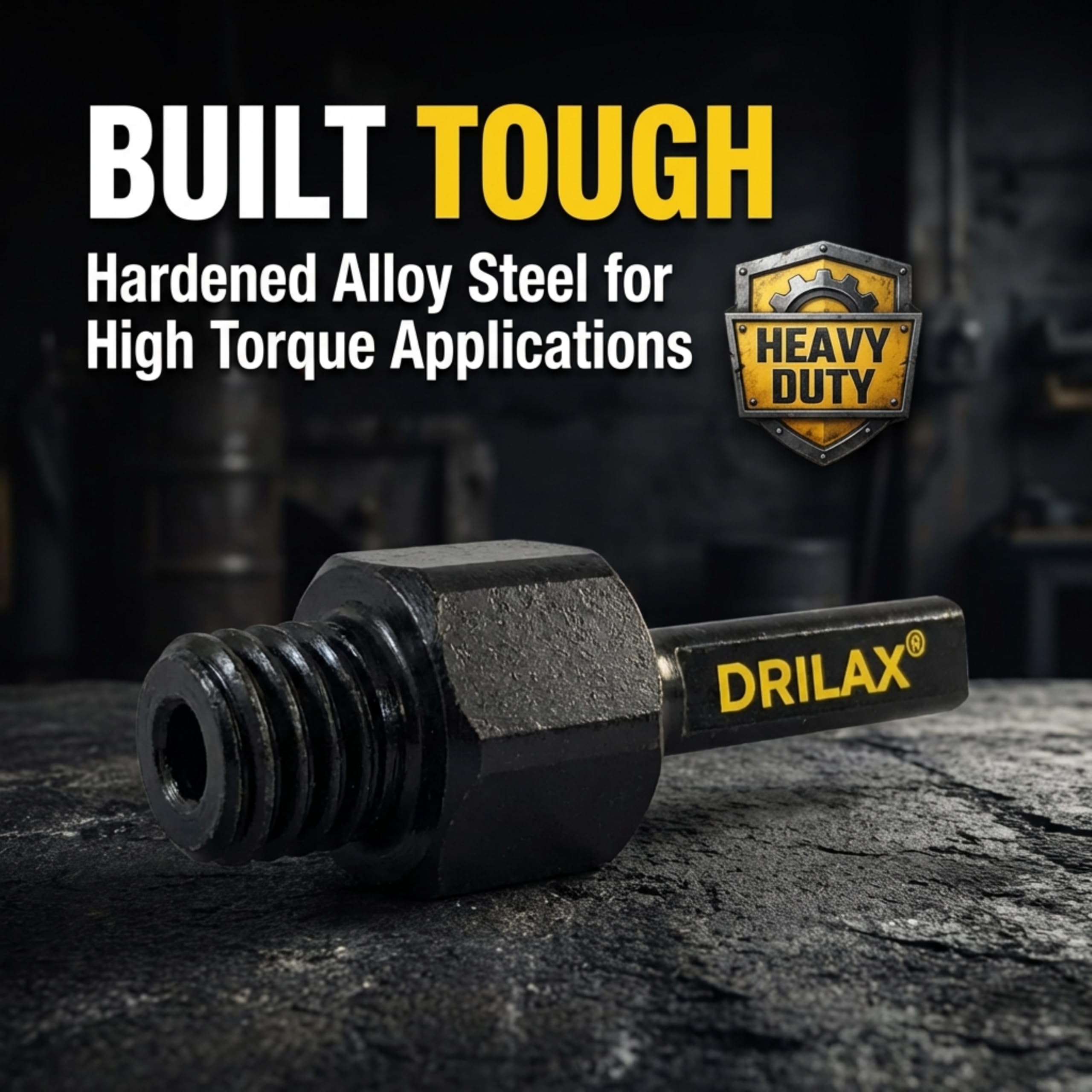 Drilax 5/8"-11 to 3/8" Drill Adapter – Converts Angle Grinder Accessories to Standard Cordless Drills | for Diamond Hole Saws, Grinding Cups & Polishing Pads — Amazon image 3
