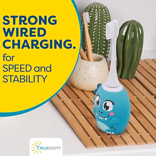 Miniatura 8 de Trueocity Cepillo de Dientes Eléctrico Automático en Forma de U para Niños, Cepillo de Dientes Automático Recargable para Niños Pequeños  Cabezal de