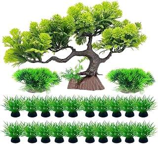 Genérico Tanks Green Plants, Kit de Plantas de Agua Artificiales, Simulación Decoraciones de Peces Verdes, Paisaje de Paisaje de Acuario Decorativo, decoración de árboles para el hogar