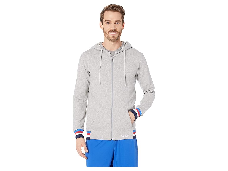 

ASICS Tiger Logo Sweat Full Zip Hoodie (Mid Grey Heather) Men's Sweatshirt