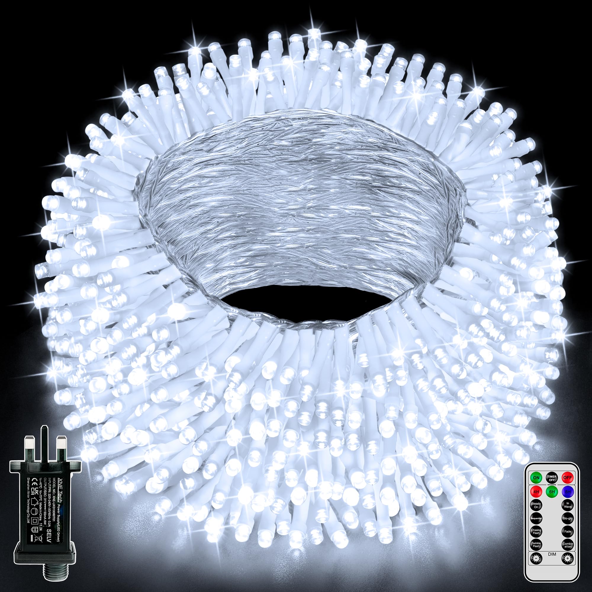 Hopexy Fairy Lights Plug in, 40m 400 LEDs Fairy Lights Mains Powered with Timer