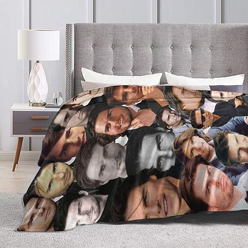 Miniatura 7 de IRICL Manta de franela de Tom Cruise, manta de microforro polar ultrasuave, cálida y acogedora, regalo de felpa para decoración de habitación, sofá,