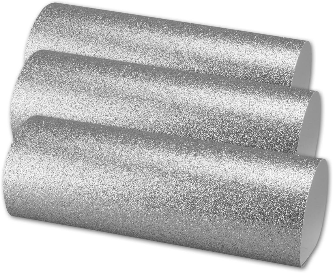 5x Artoz Glitter Paper Self-Adhesive DIN A4/Silver/Glitter Paper – Craft Paper Pack for Scrapbooking