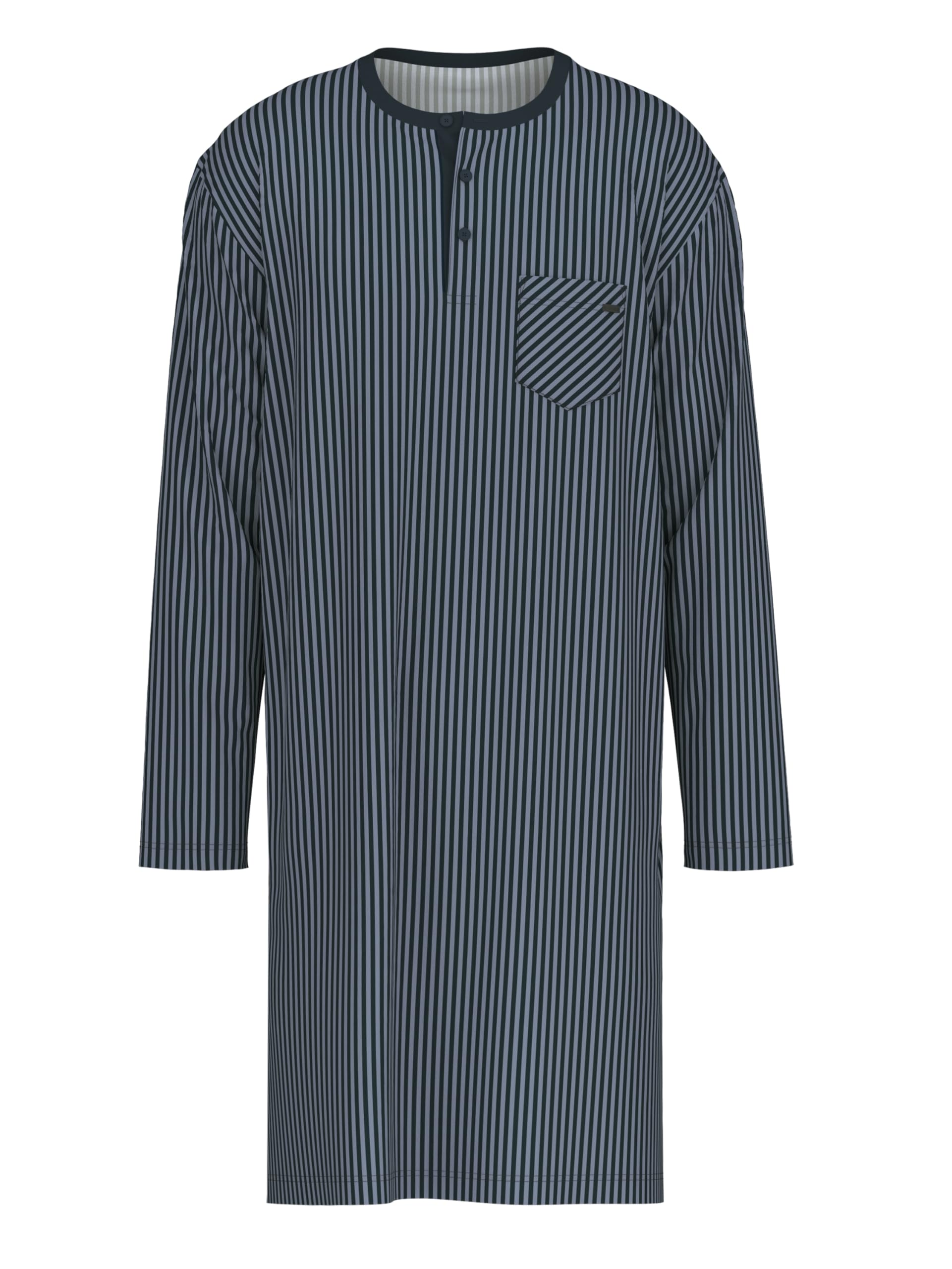 CALIDA Chemise de Nuit Manches Longues Relax 100% Coton Interlock (Dark Sapphire), Chemises de Nuit, 100% Coton Interlock