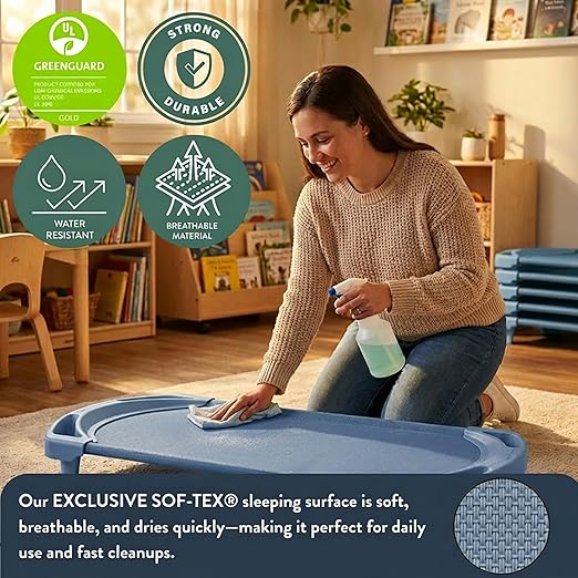 Camas Apilables SpaceLine para Niños, 4 Unidades, Azul miniatura 4