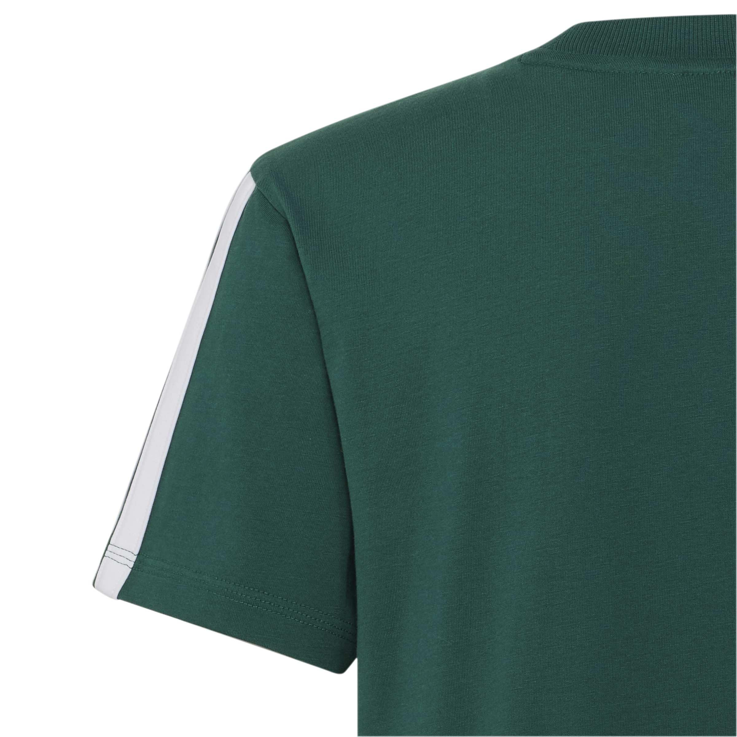 adidas Uniseks - dzieci Essentials 3 Stripes Shirt, collegiate green/white, 7-8 Years