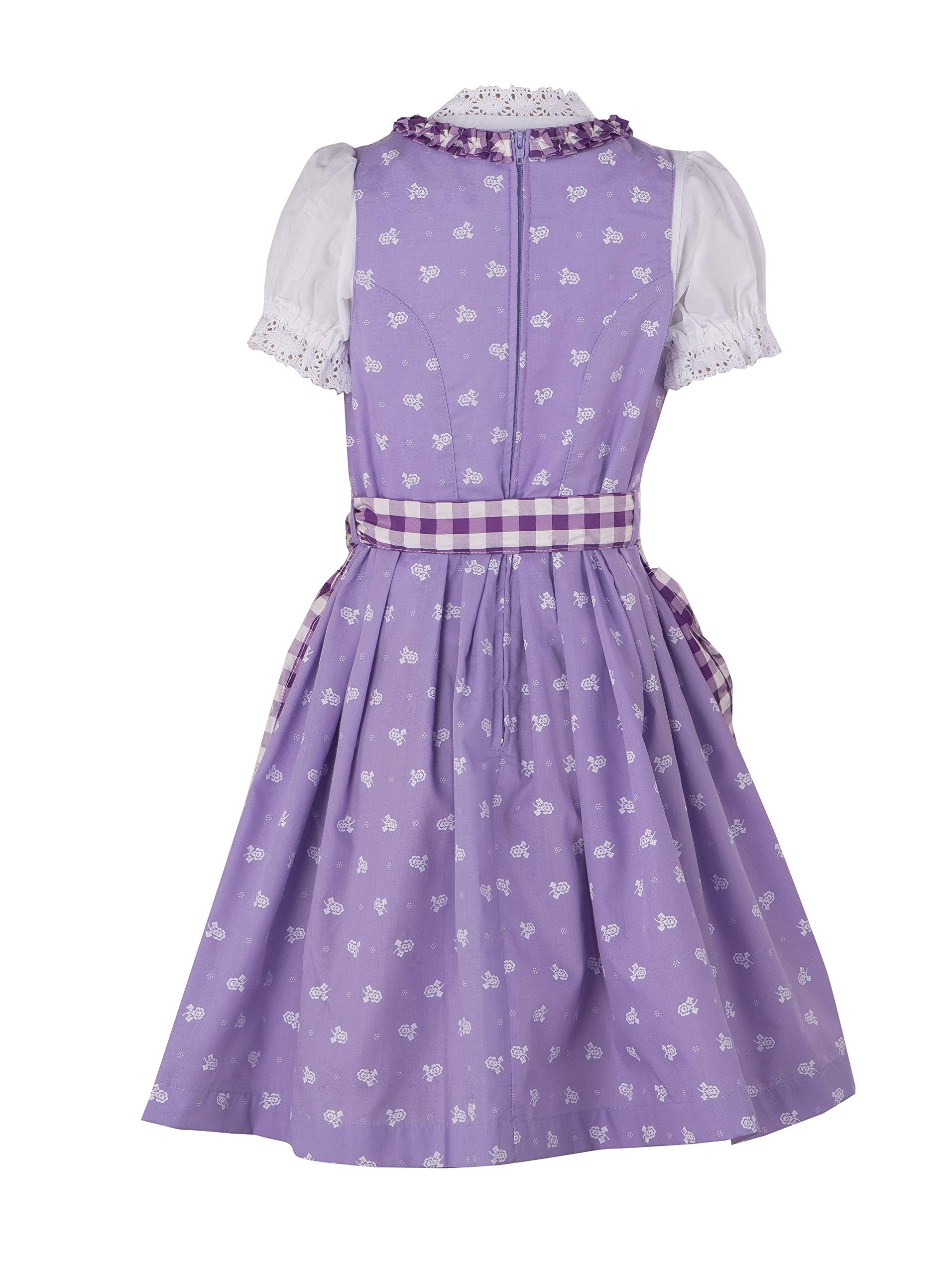 Ramona Lippert Kinderdirndl Chrissi, 3-teilig mit Bluse, lila