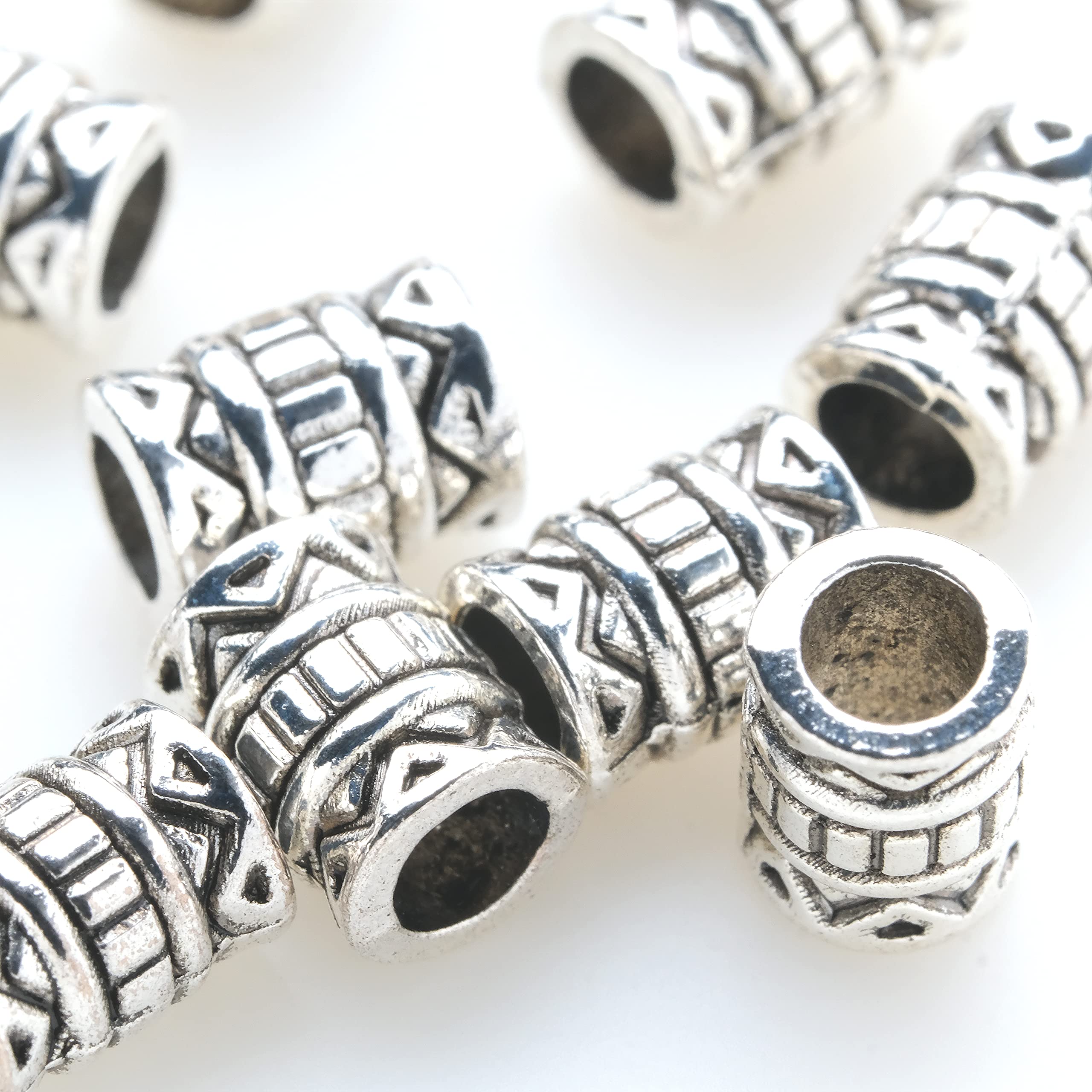 Amazon | HARU雑貨 メタルビーズ 10個セット i2 筒状