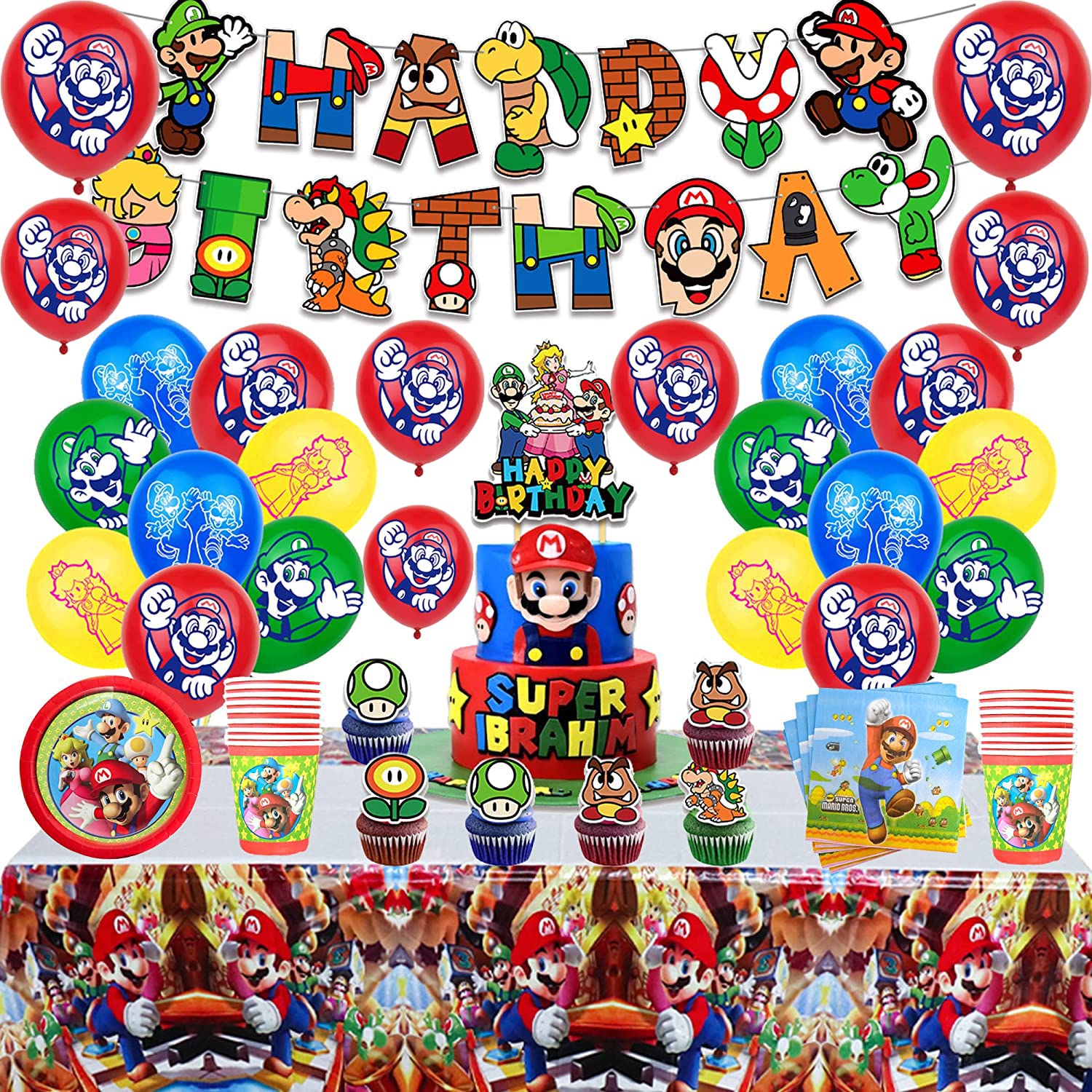 Buy Party Supplies Mario Birthday Party Decorations Mario Party